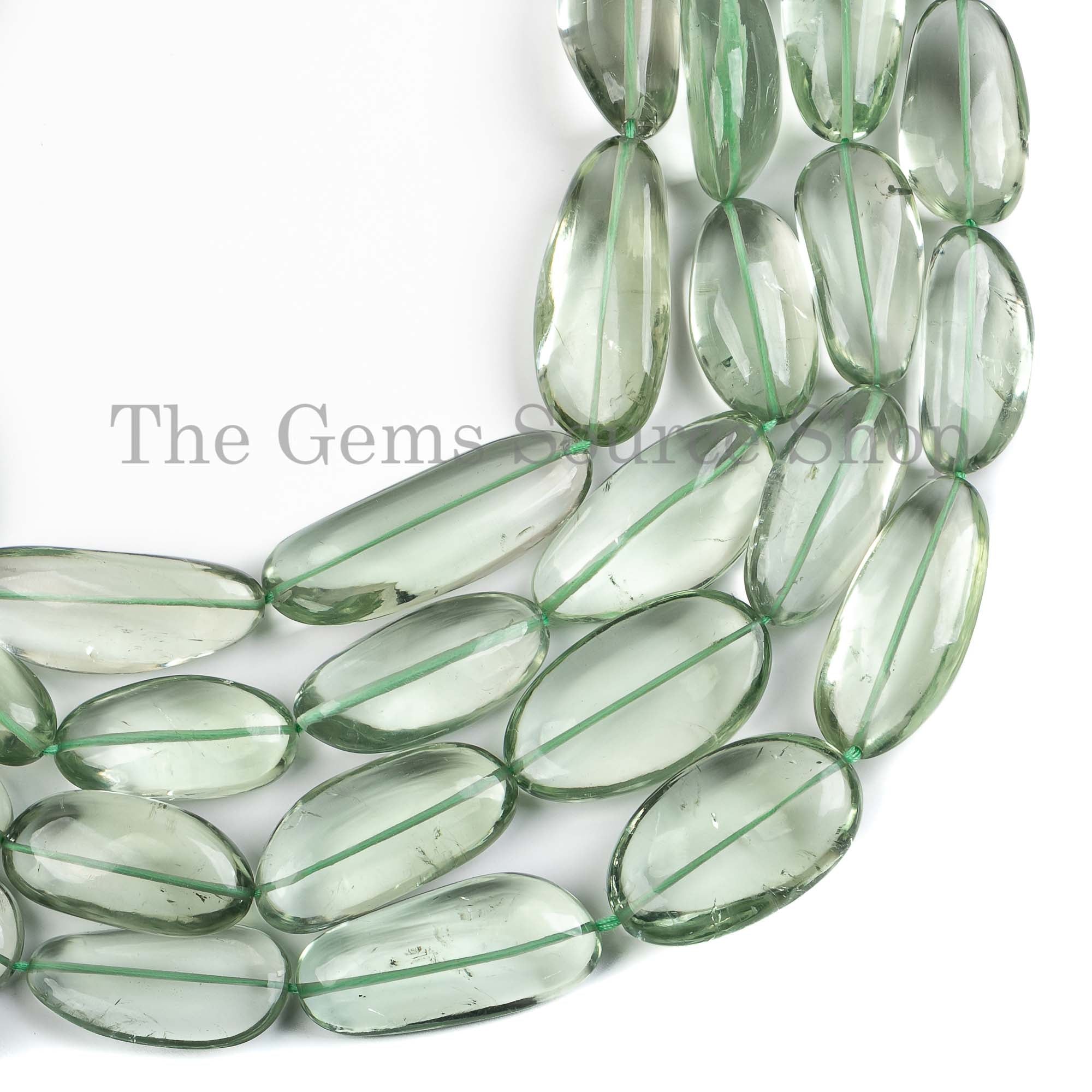 Green Amethyst Smooth Plain Nuggets Beads, Green Amethyst Fancy Beads, Green Amethyst Gemstone
