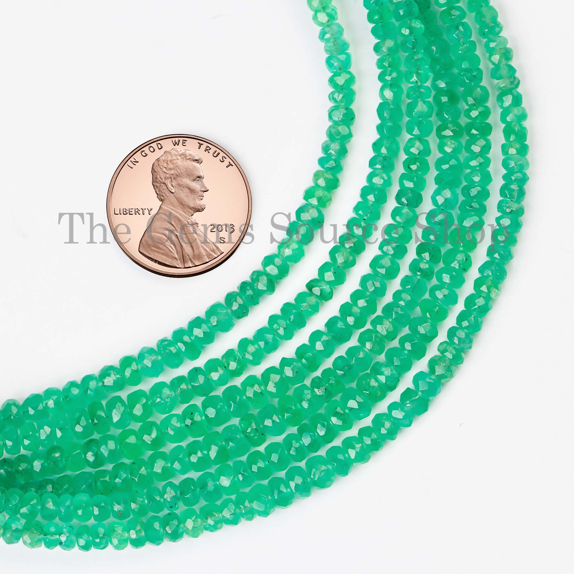 New Arrivals Natural Emerald Faceted Beads, Emerald Rondelle Beads, Emerald Gemstone Beads