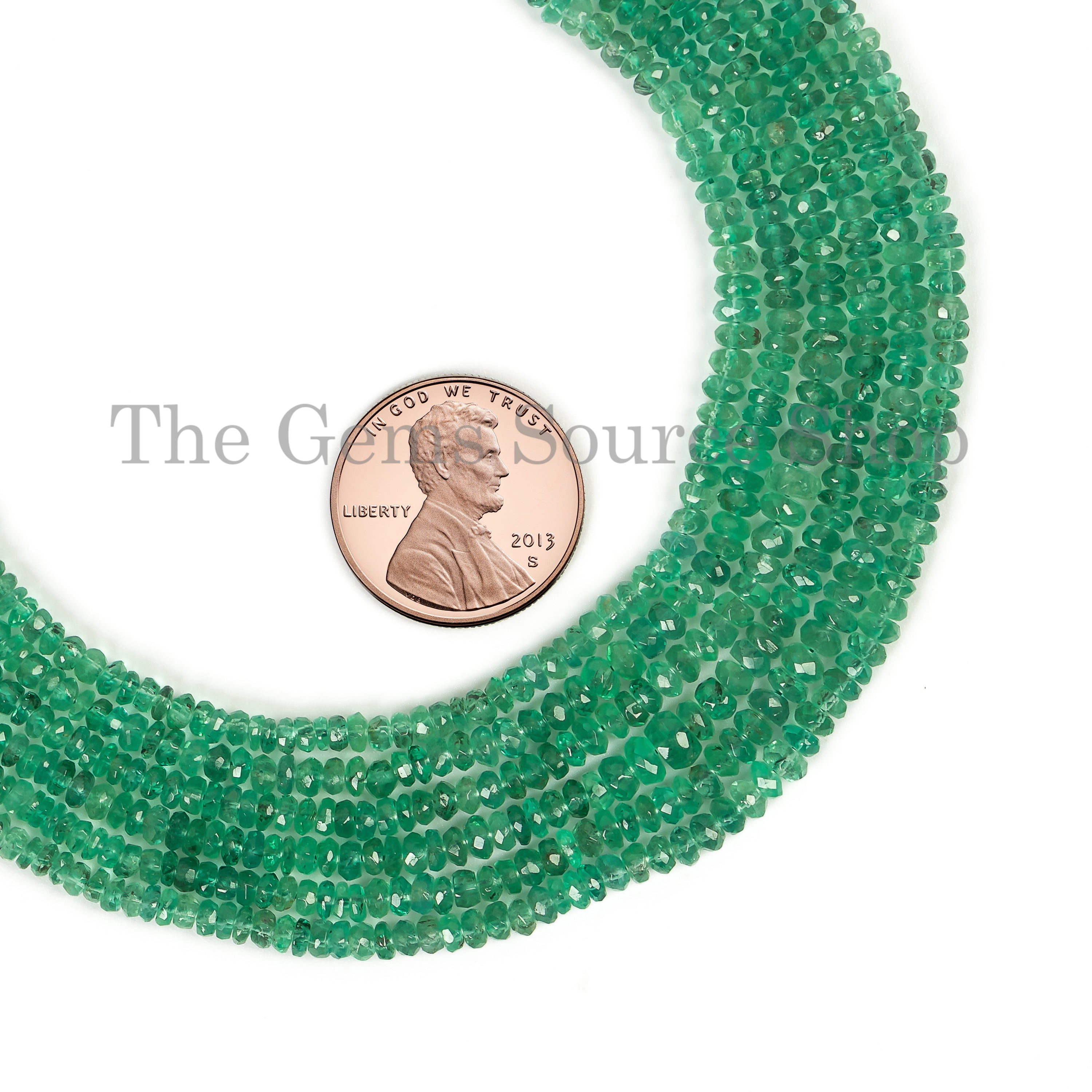 Natural Emerald Beads, 2.5-3.5 mm Emerald Rondelle Shape, Emerald Faceted Beads, Emerald Natural Beads, Emerald Jewelry Gemstone Beads