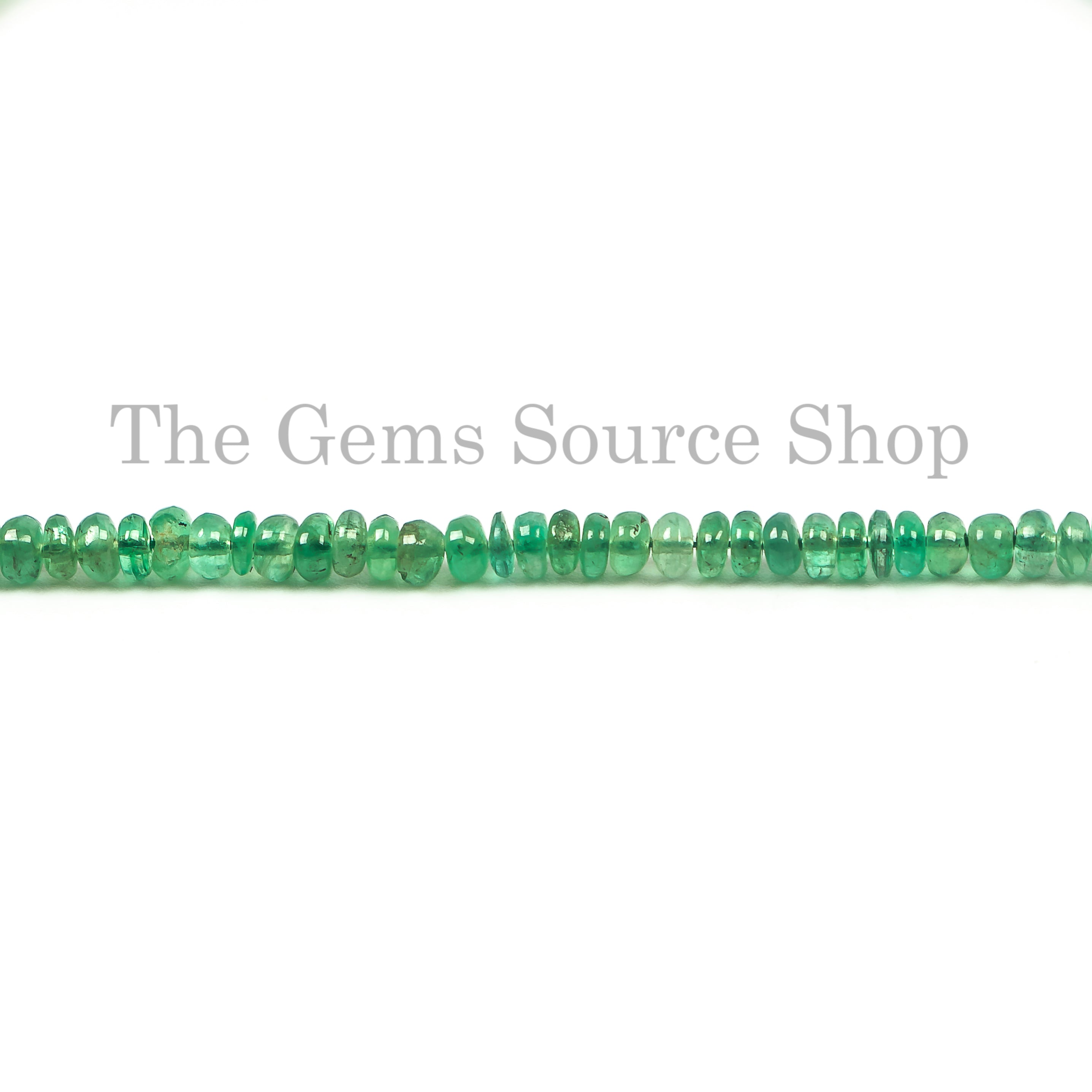 Natural Emerald Beads, 2.5-3 mm Emerald Rondelle Shape, Emerald Smooth Beads, Emerald Gemstone Beads, Emerald Plain Jewelry Making Beads