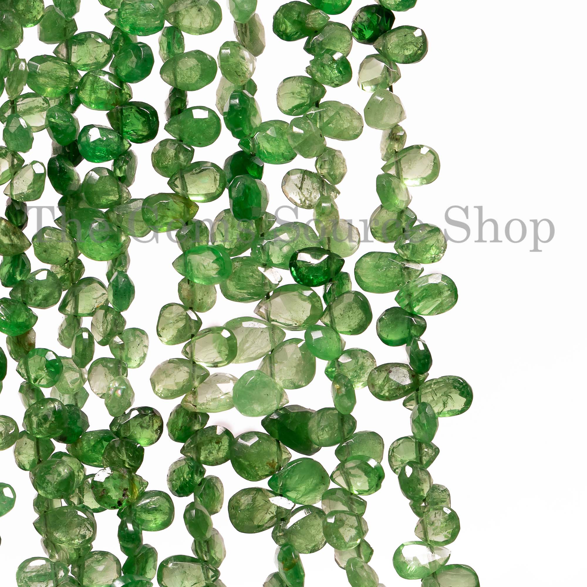 Natural Tsavorite Beads, Tsavorite Faceted Beads, Tsavorite Pear Shape Beads, Wholesale Gemstone Beads