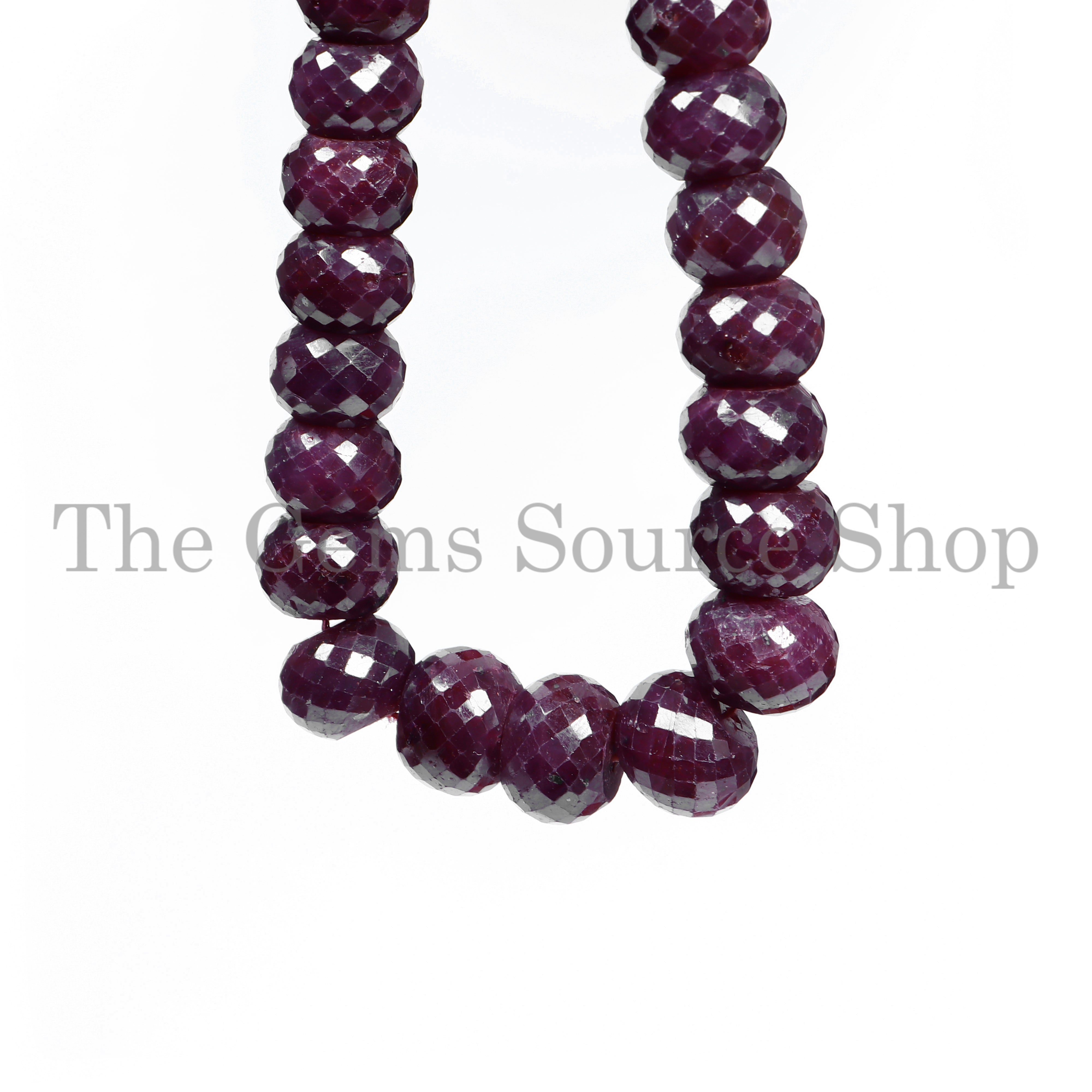 Top Quality Ruby Beads, Ruby Rondelle Beads, Ruby Faceted Beads, Ruby Gemstone Beads