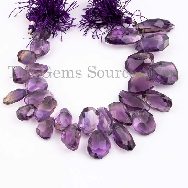 Ametrine Faceted Nugget Beads, Ametrine Gemstone Beads, Fancy Nugget Beads