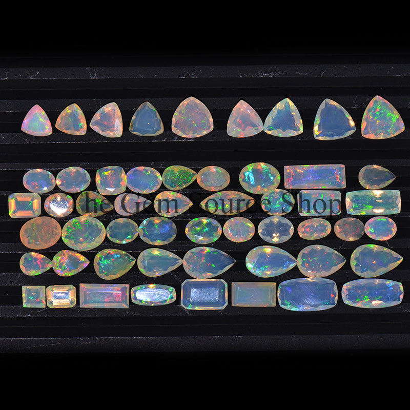 Natural Ethiopian Opal Mix Shape Cut Stone, Ethiopian Opal Loose Gemstone, AAA Quality