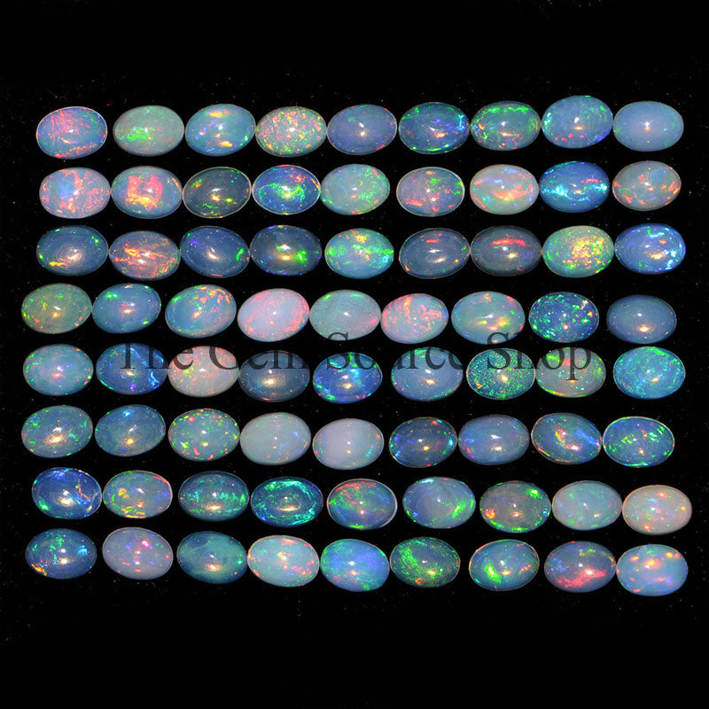 Natural Ethiopian Opal 5X7MM Oval Cabochon, Ethiopian Opal Cabochons, AAA Quality Cab
