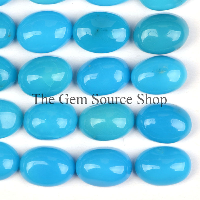 Rare Natural Turquoise Cabochons, Turquoise Smooth Oval Cabs, Loose Turquoise Gemstone
