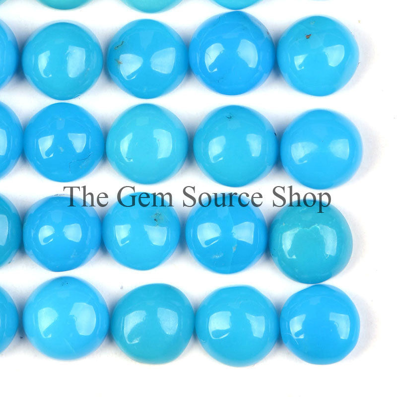 5mm Natural Turquoise Smooth Cab, Turquoise Round Cabochons, Loose Turquoise Gemstone