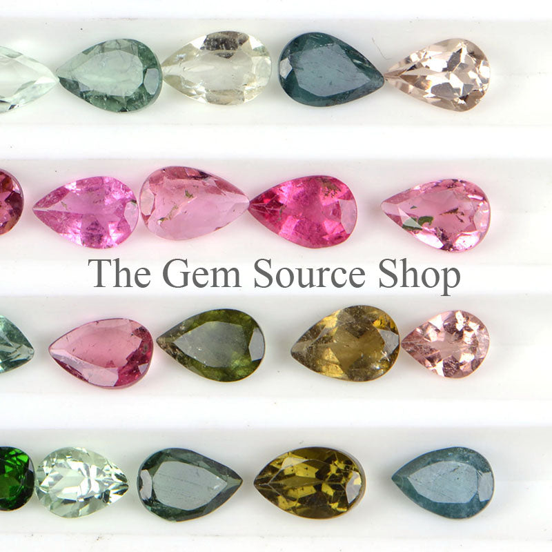 Multi Tourmaline Pear Shape Cut Stone, Tourmaline Cut Stone, Loose Gemstone