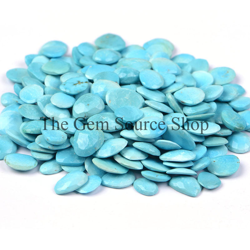 9-13mm Natural Turquoise Rose Cuts, Turquoise Polki, AAA Quality Turquoise Loose Gemstone