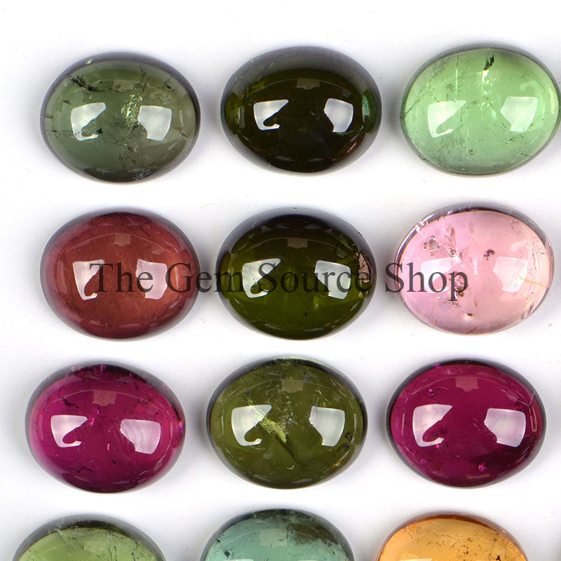 AAA Quality Tourmaline Oval Cabochons 10X12 mm Loose Gemstone, TGS-1248