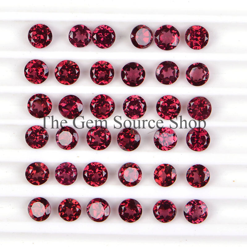 5mm Rhodolite Garnet Round Shape Cut Stone, Garnet Cut Stone, Loose Gemstone
