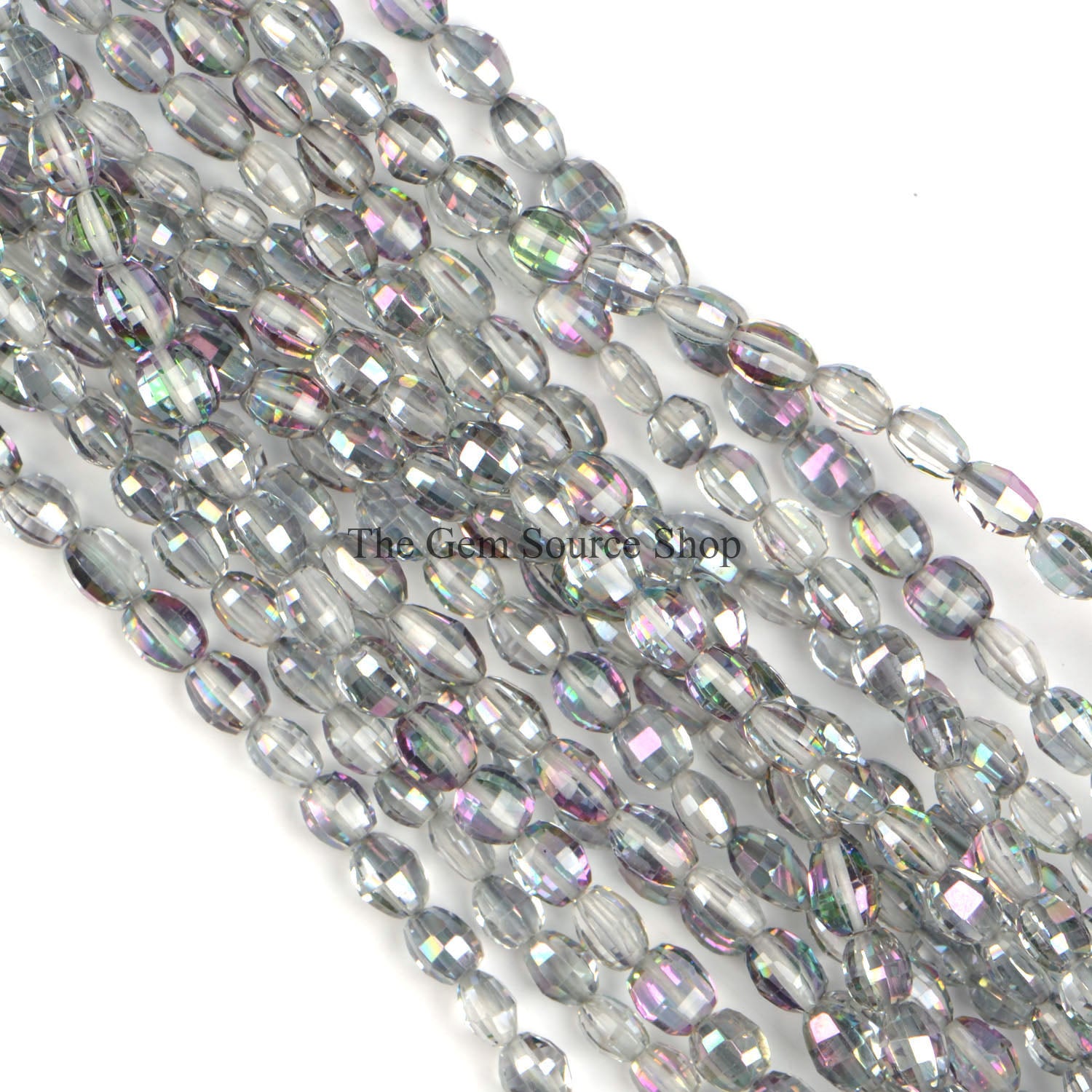 Mystic Topaz Beads, Mystic Topaz Oval Shape Beads, Mystic Topaz Faceted Beads, Mystic Topaz Gemstone Beads
