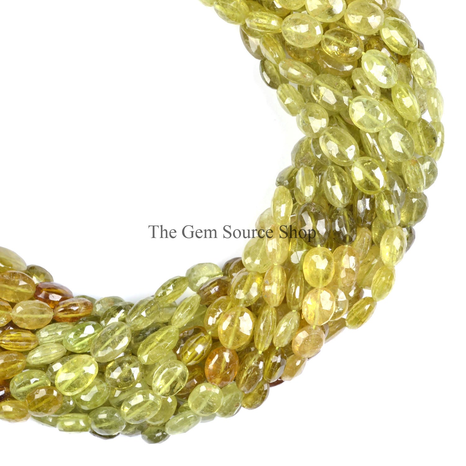 6X8-7X9 mm Grossular Garnet Faceted Oval Shape Gemstone Beads