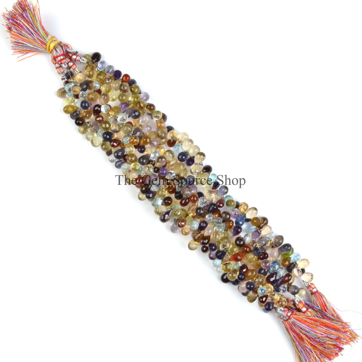 Multi Gemstone faceted Drop Shape Wholesale Beads