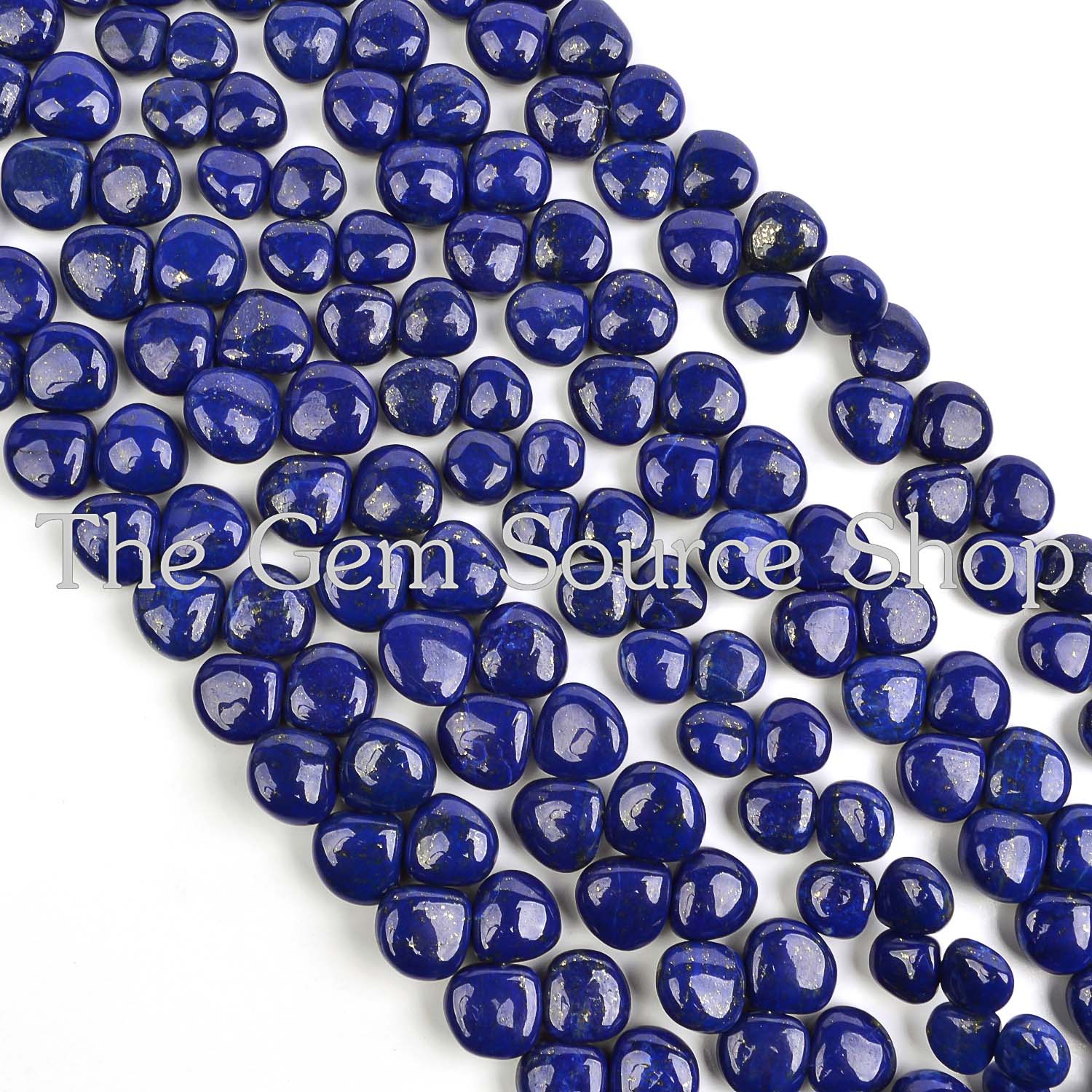 Natural Lapis Lazuli Smooth Heart Shape Gemstone Beads