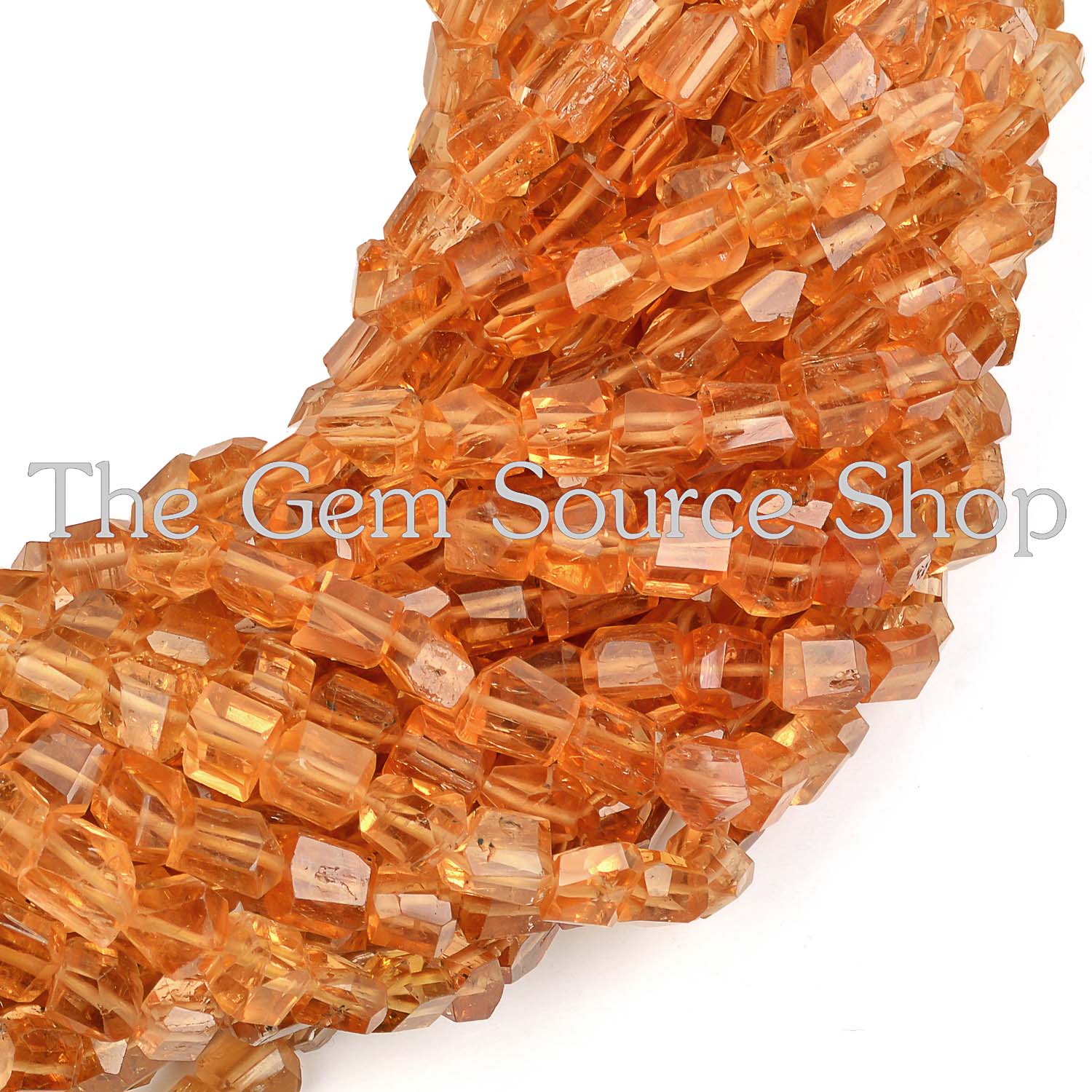 Imperial Topaz Faceted Nugget Shape Gemstone Beads