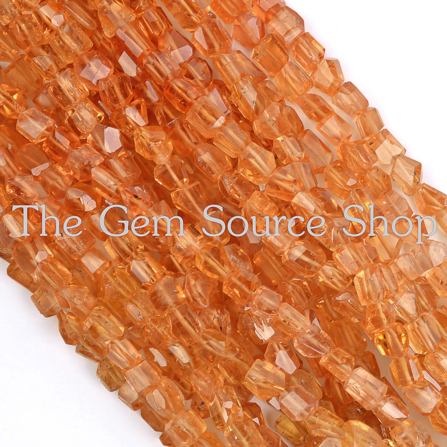 Imperial Topaz Faceted Nugget Shape Gemstone Beads