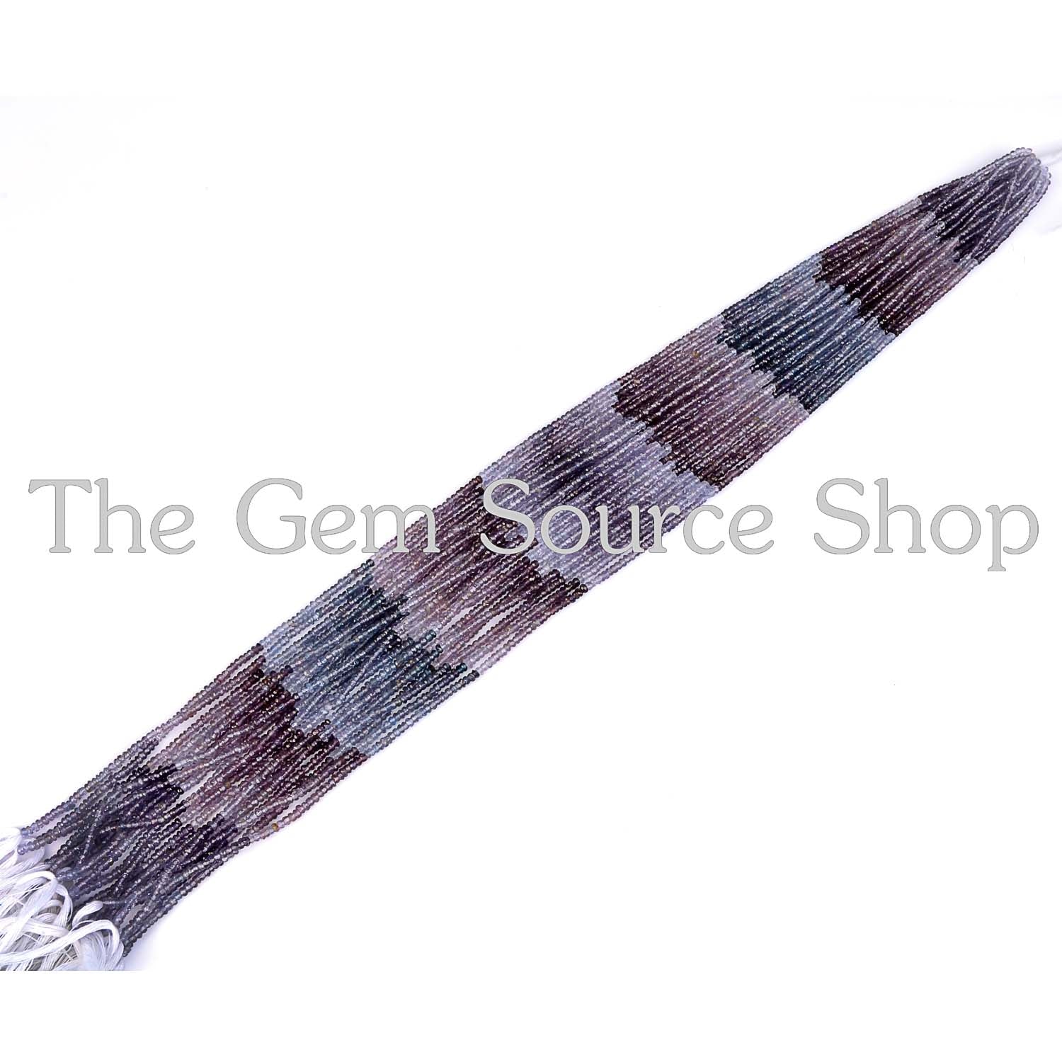 Blue Spinel Shaded Beads, Blue Spinel Rondelle Shape Beads, Spinel Faceted Beads, Gemstone Beads