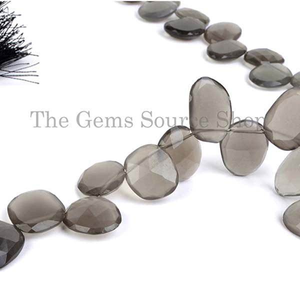 Top Quality Grey Moonstone Faceted Table Cut Nugget Gemstone Beads