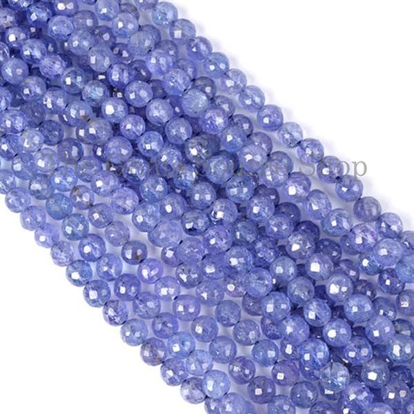 Faceted Round Gemstone Beads