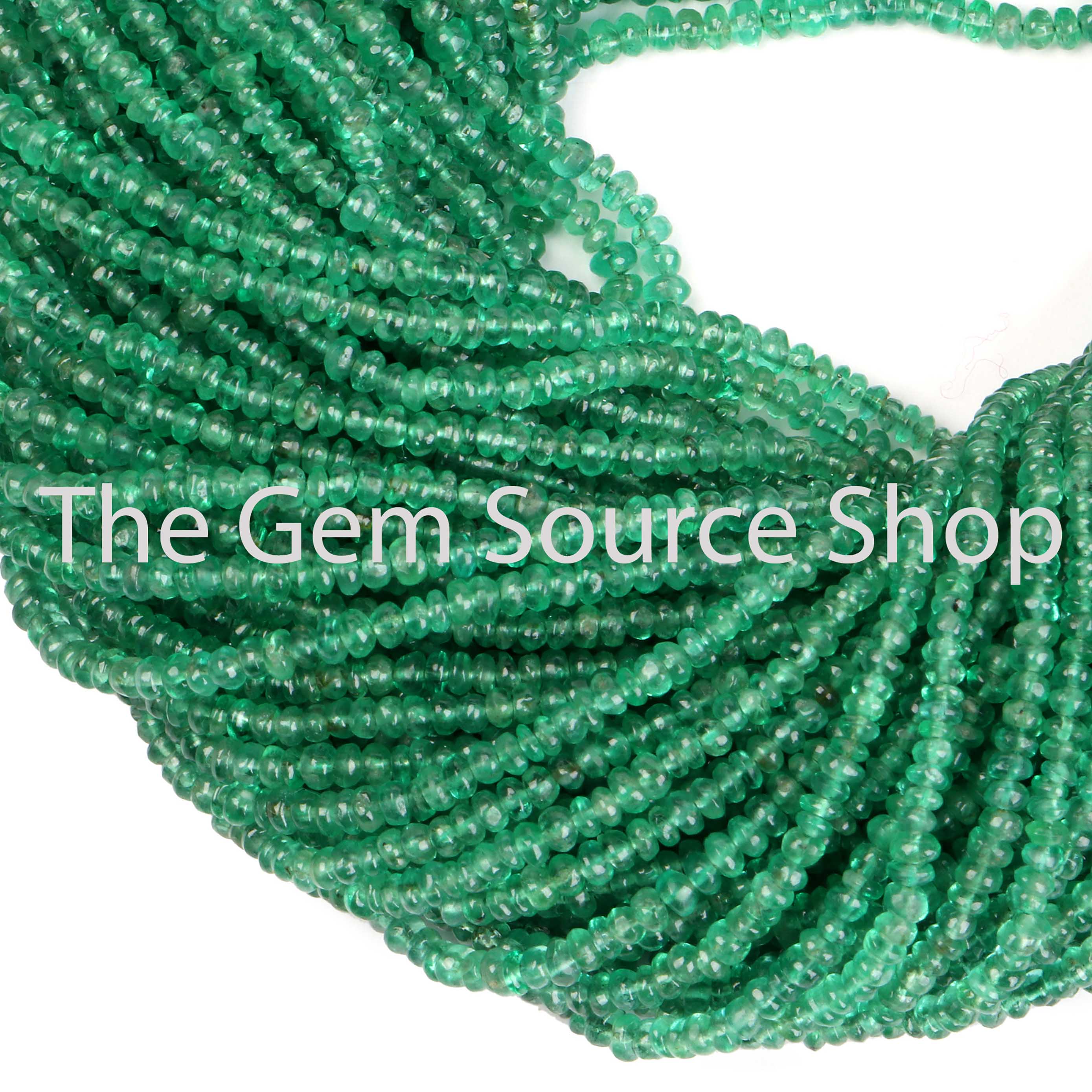 2-3MM Top Quality Emerald Plain Rondelle Shape Beads TGS-2321