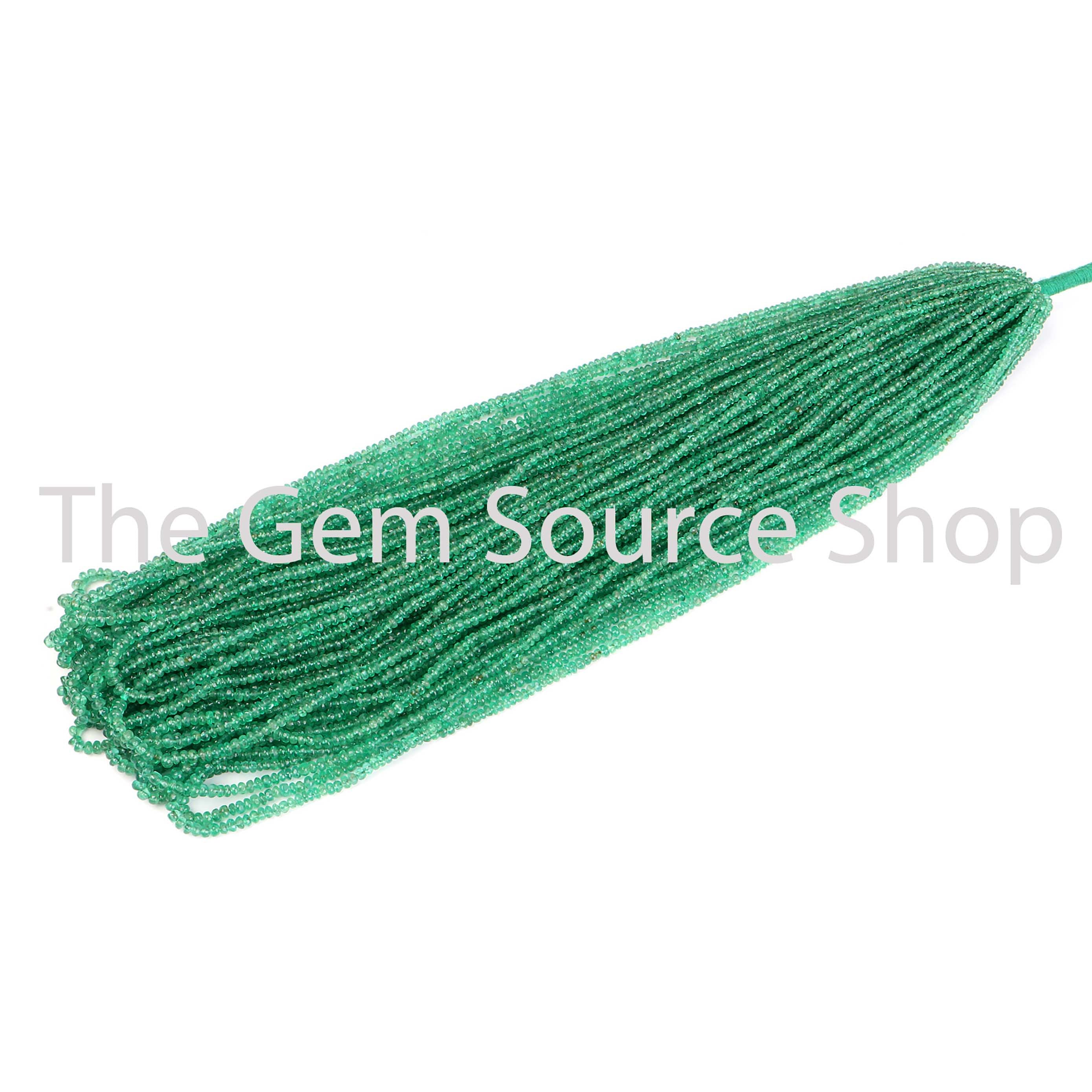 2-3MM Top Quality Emerald Plain Rondelle Shape Beads TGS-2321