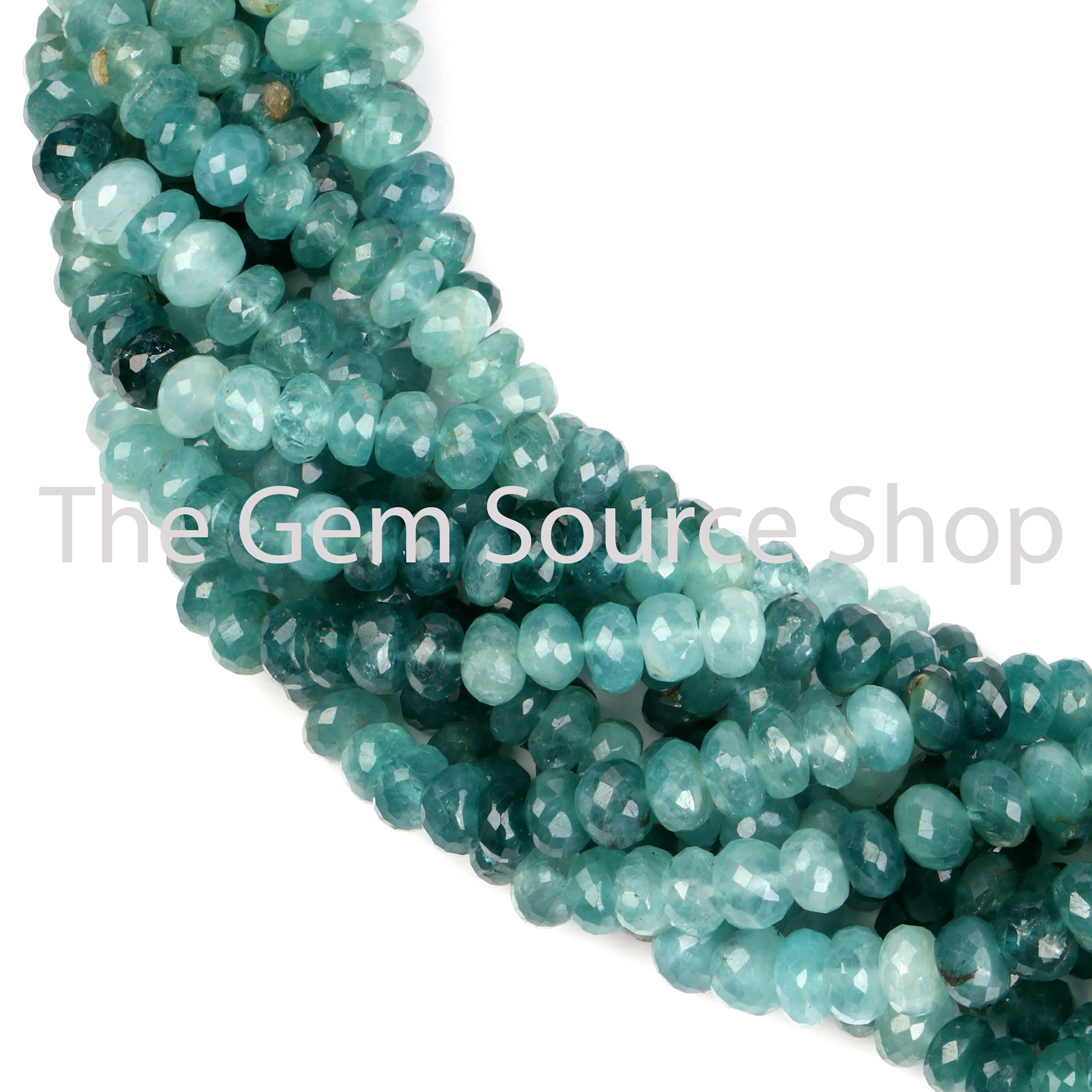 Extremely Rare Grandidierite Faceted Rondelle Beads TGS-2436