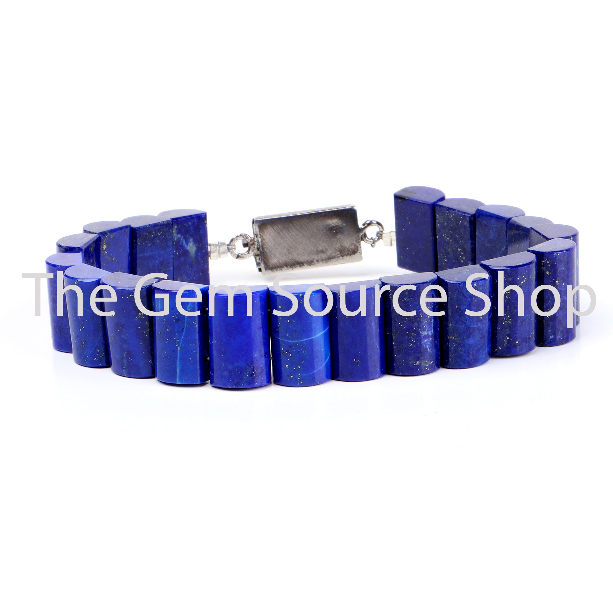 Natural Lapis Lazuli Bracelet With 925 Sterling Silver Lock/ Gemstone Bracelet TGS-2463
