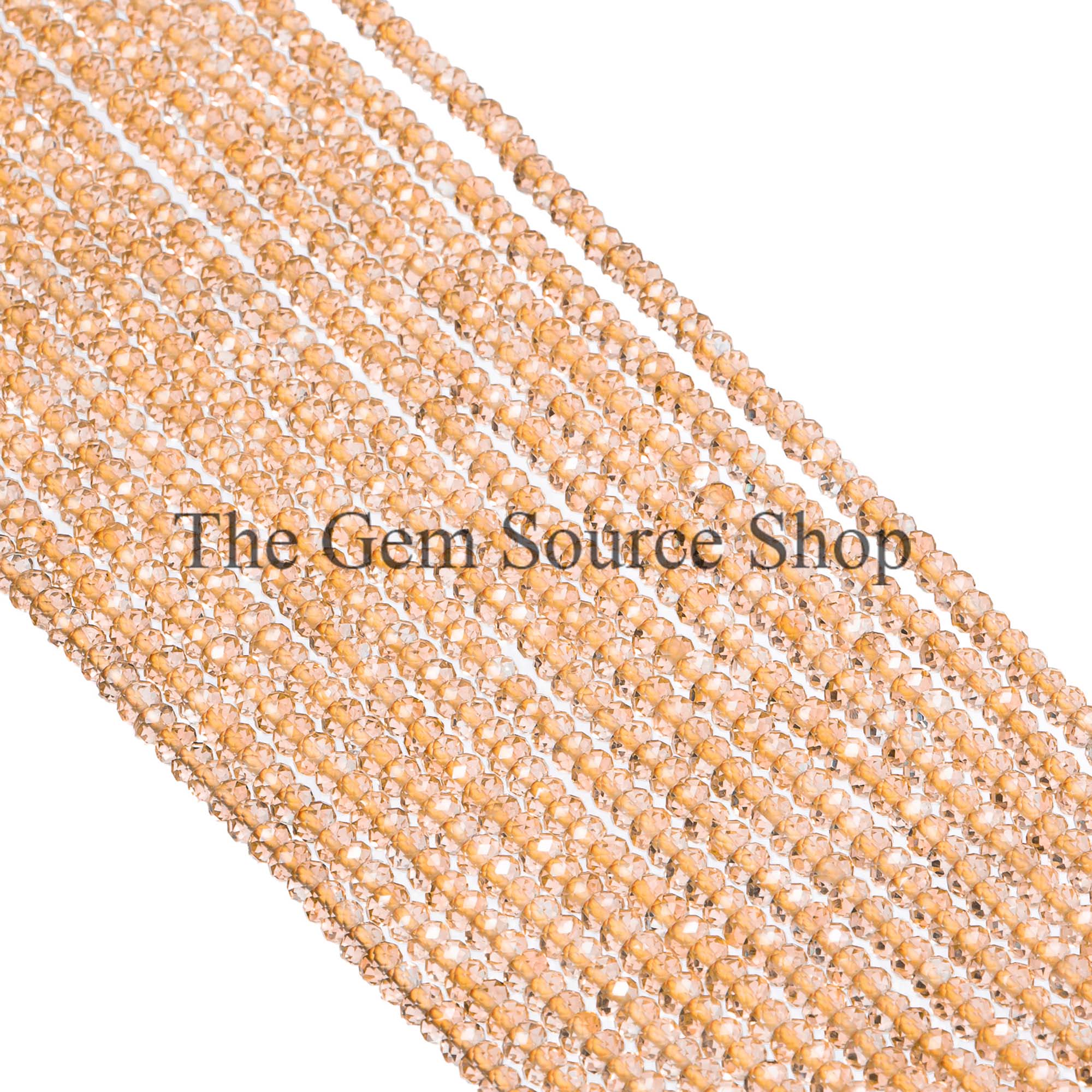 3.50 MM Citrine Faceted Rondelle Shape Gemstone Beads TGS-2576