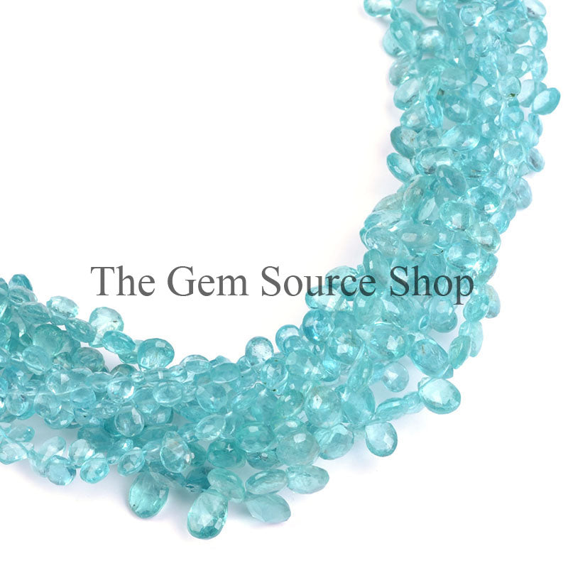 Apatite Beads, Apatite Pear Shape Beads, Apatite Faceted Beads, Apatite Gemstone Beads