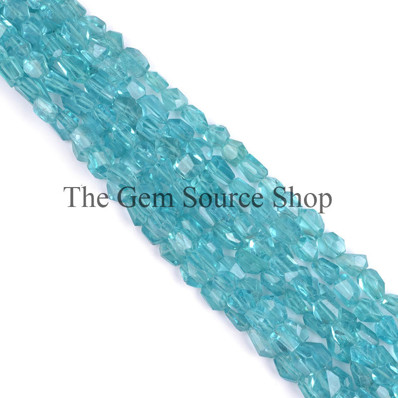Apatite Faceted Beads, Apatite Nugget Beads, Apatite Fancy Nugget Beads, Apatite Gemstone Beads