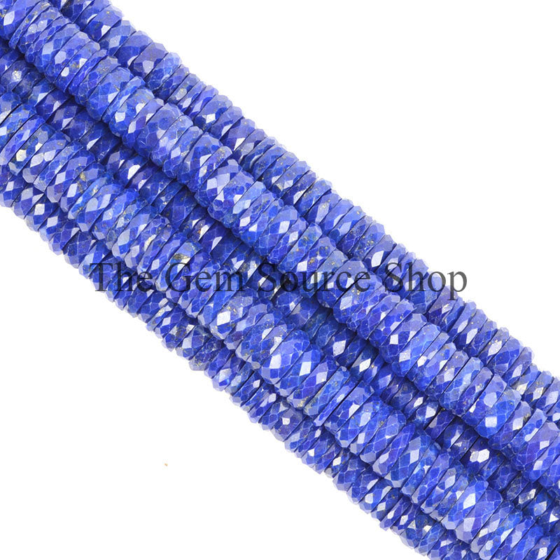 Lapis Lazuli Faceted Tyre Shape Wholesale Beads, TGS-0686
