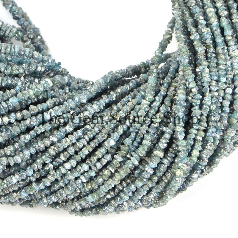 Blue Treated Diamond Beads, Diamond Fancy Nugget Beads, Faceted Diamond Beads, Wholesale Gemstone
