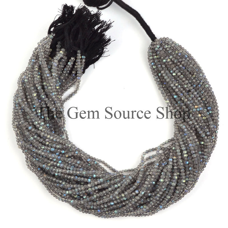 Labradorite Faceted Beads, Labradorite Rondelle Shape Beads, Labradorite Beads For Jewelry