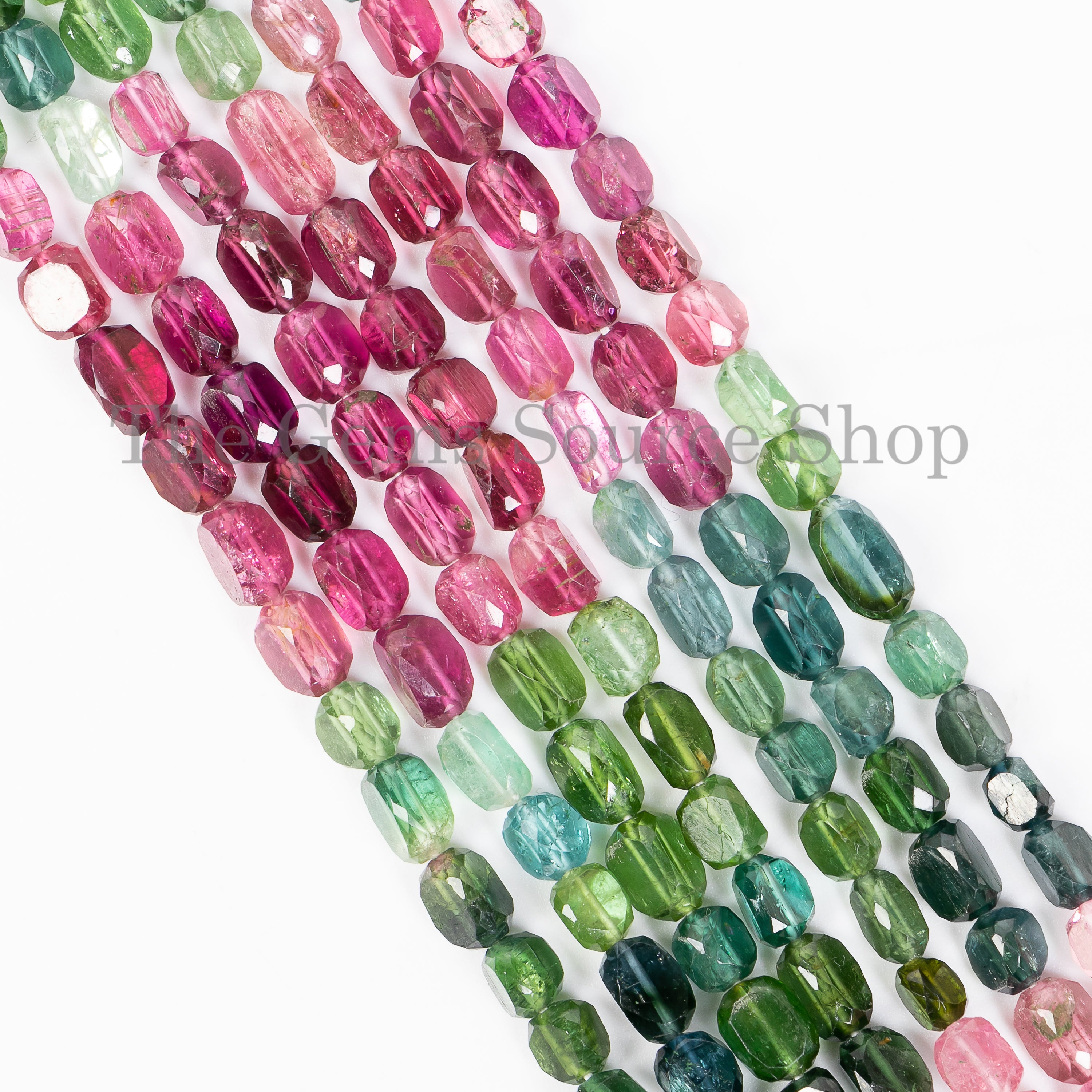 100% Genuine Multi tourmaline faceted Fancy Shape beads TGS-4848