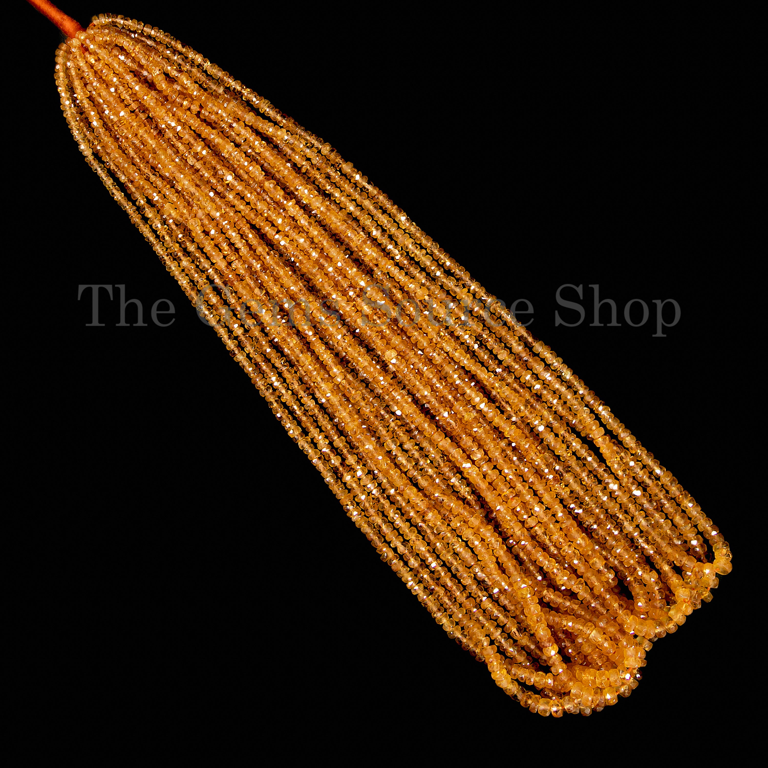 2.75-4.5mm Orange Sapphire Faceted Rondelle Beads, Loose Sapphire Beads, TGS-5031