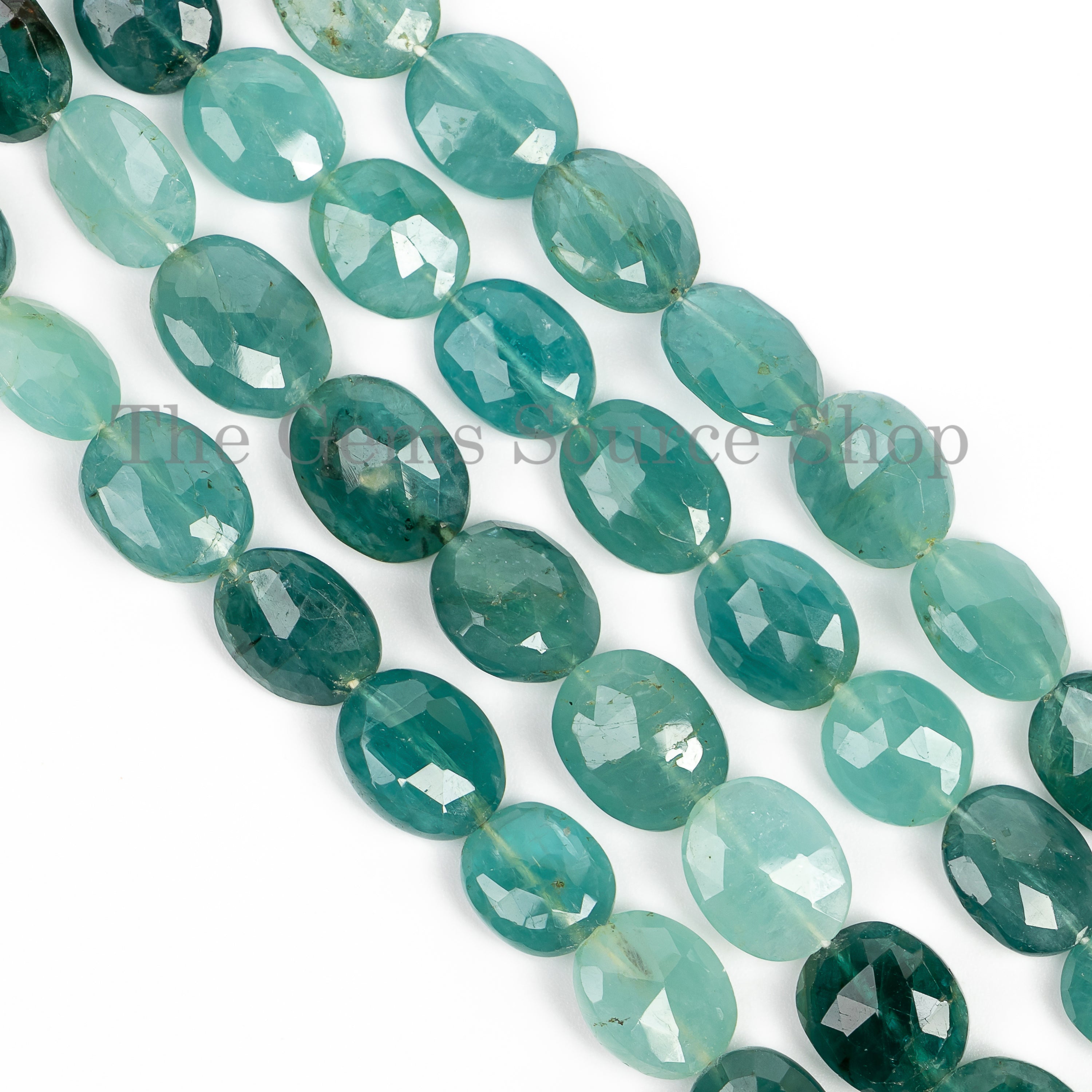 Grandidierite Faceted Oval Shape Gemstone Beads TGS-4949