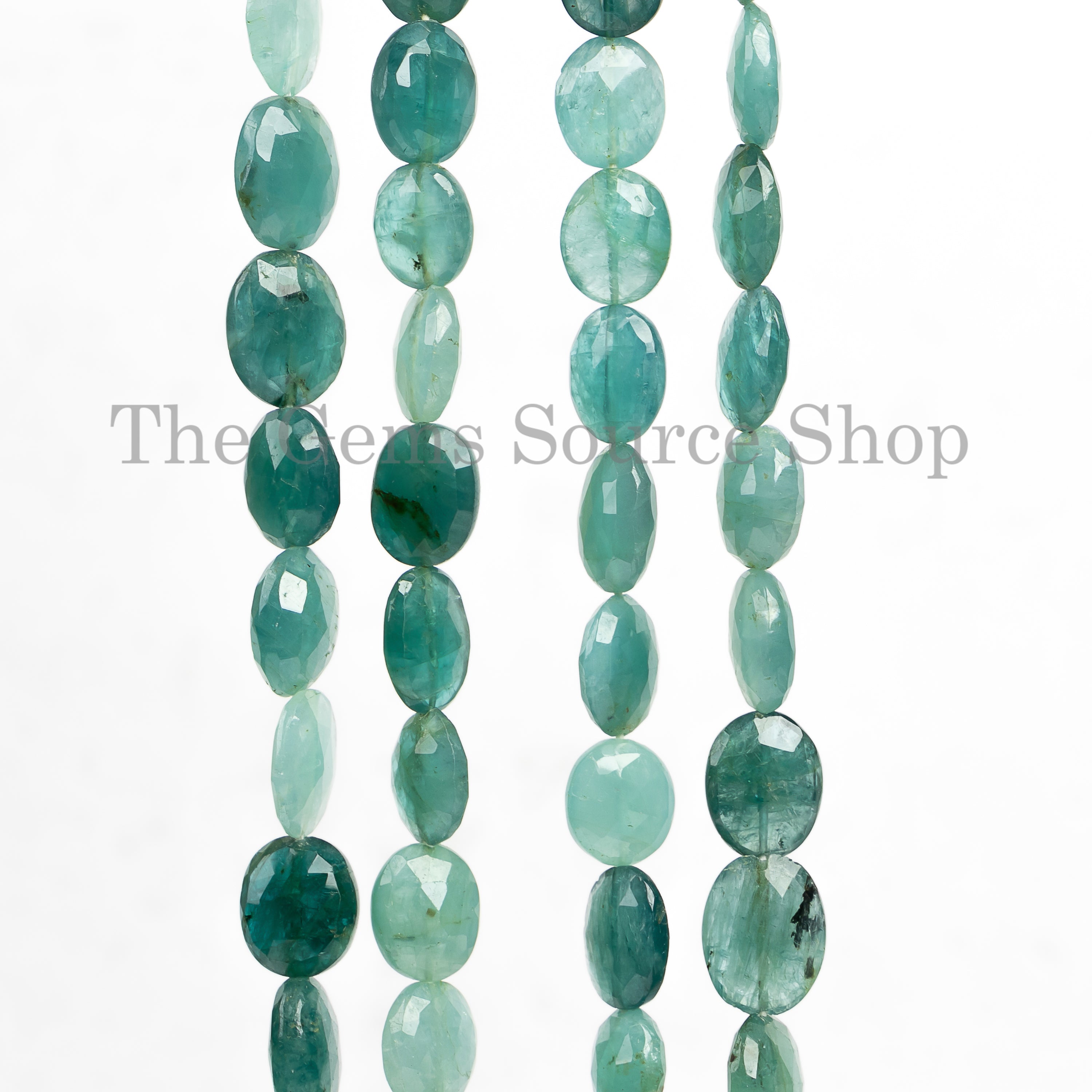 Grandidierite Faceted Oval Shape Gemstone Beads TGS-4949