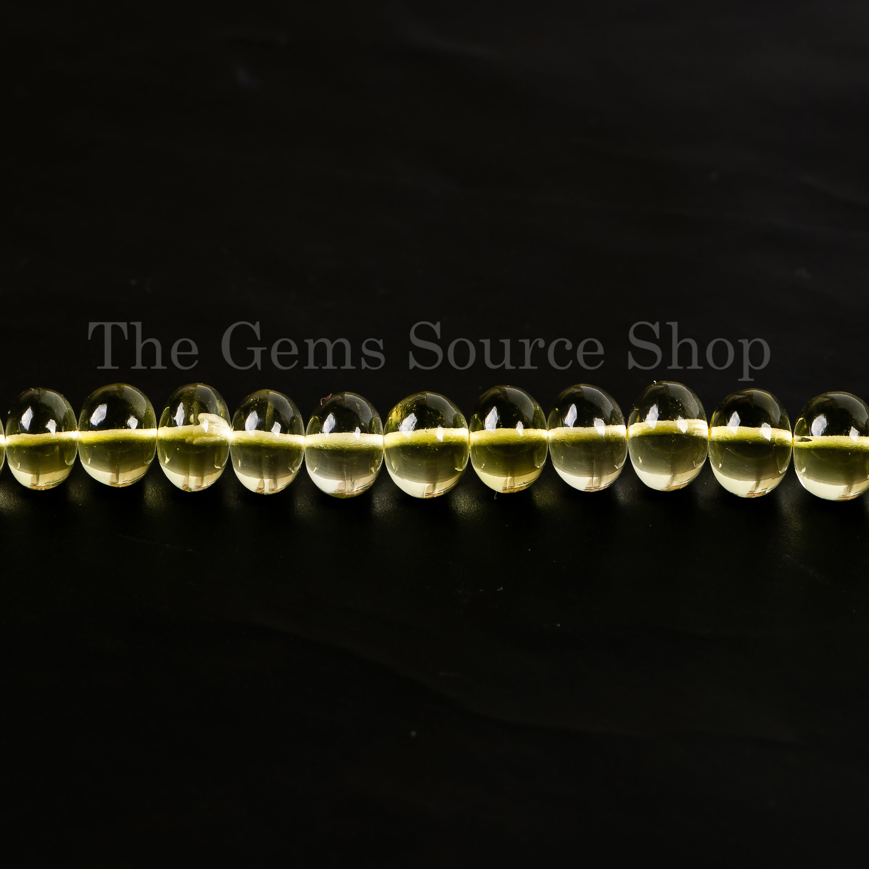 Lemon Quartz Smooth Rondelle Shape Beads TGS-4950