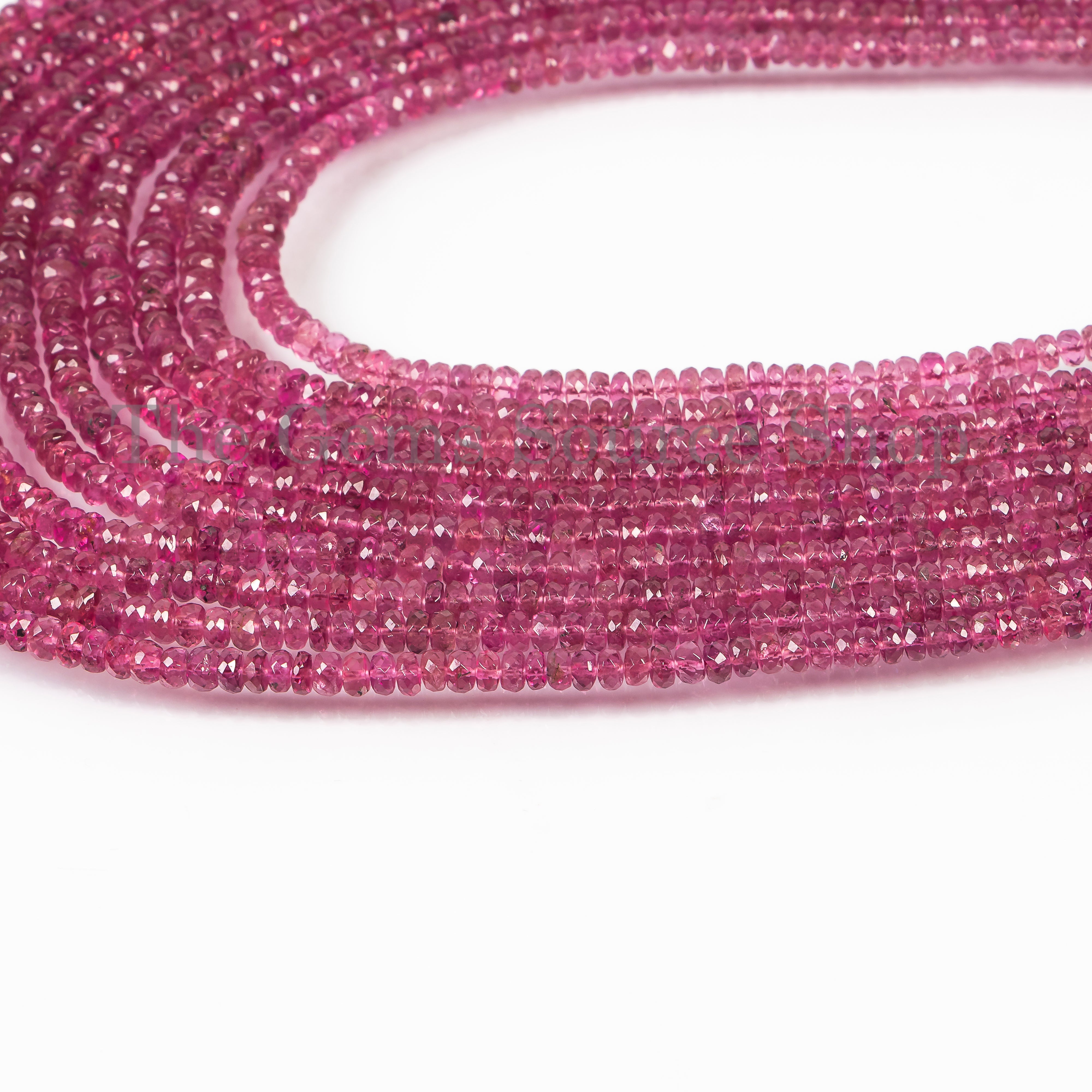 Natural Pink Tourmaline Faceted natural Necklace In wholesale price TGS-4631