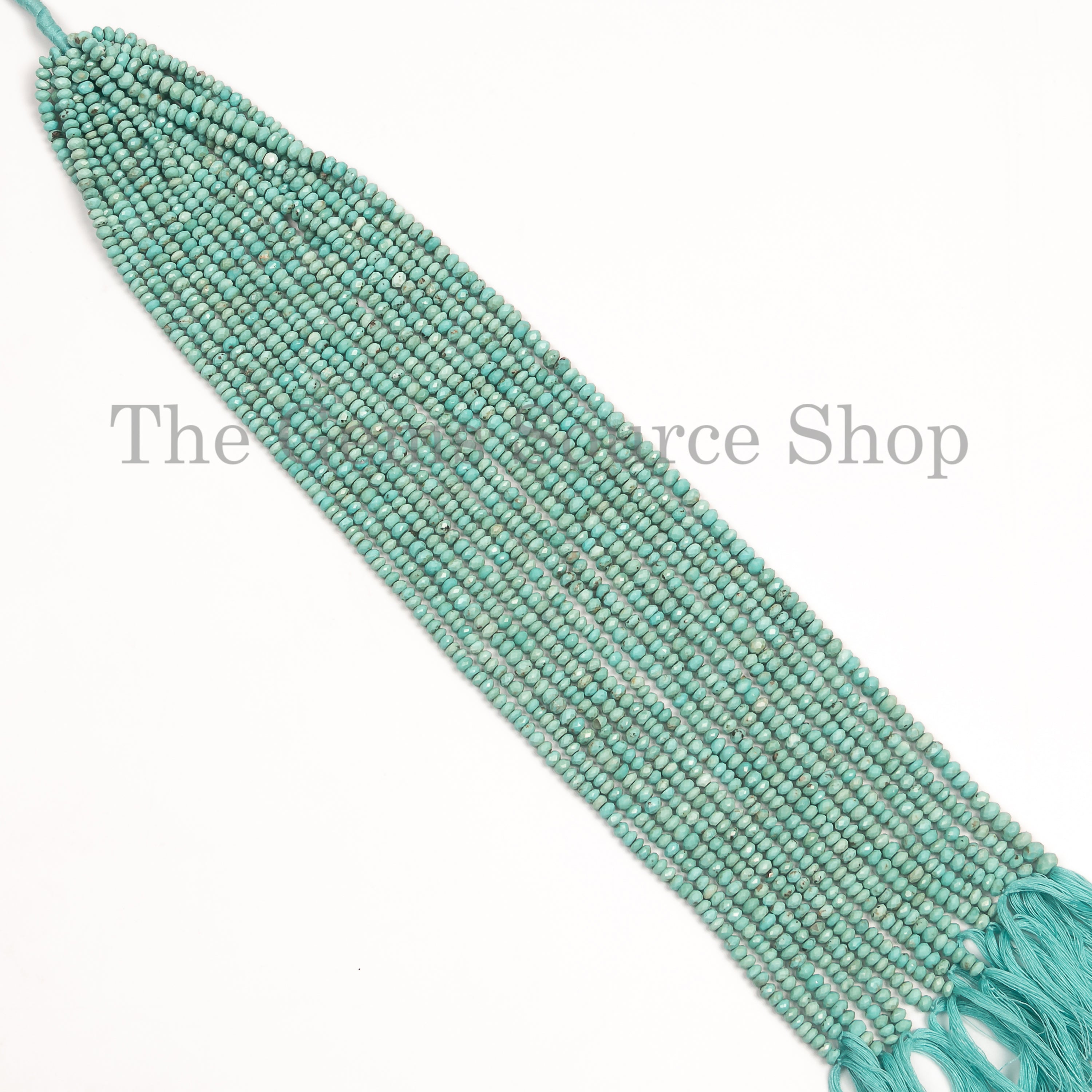 4.5-5 mm Turquoise Faceted Rondelle Gemstone Beads TGS-4529