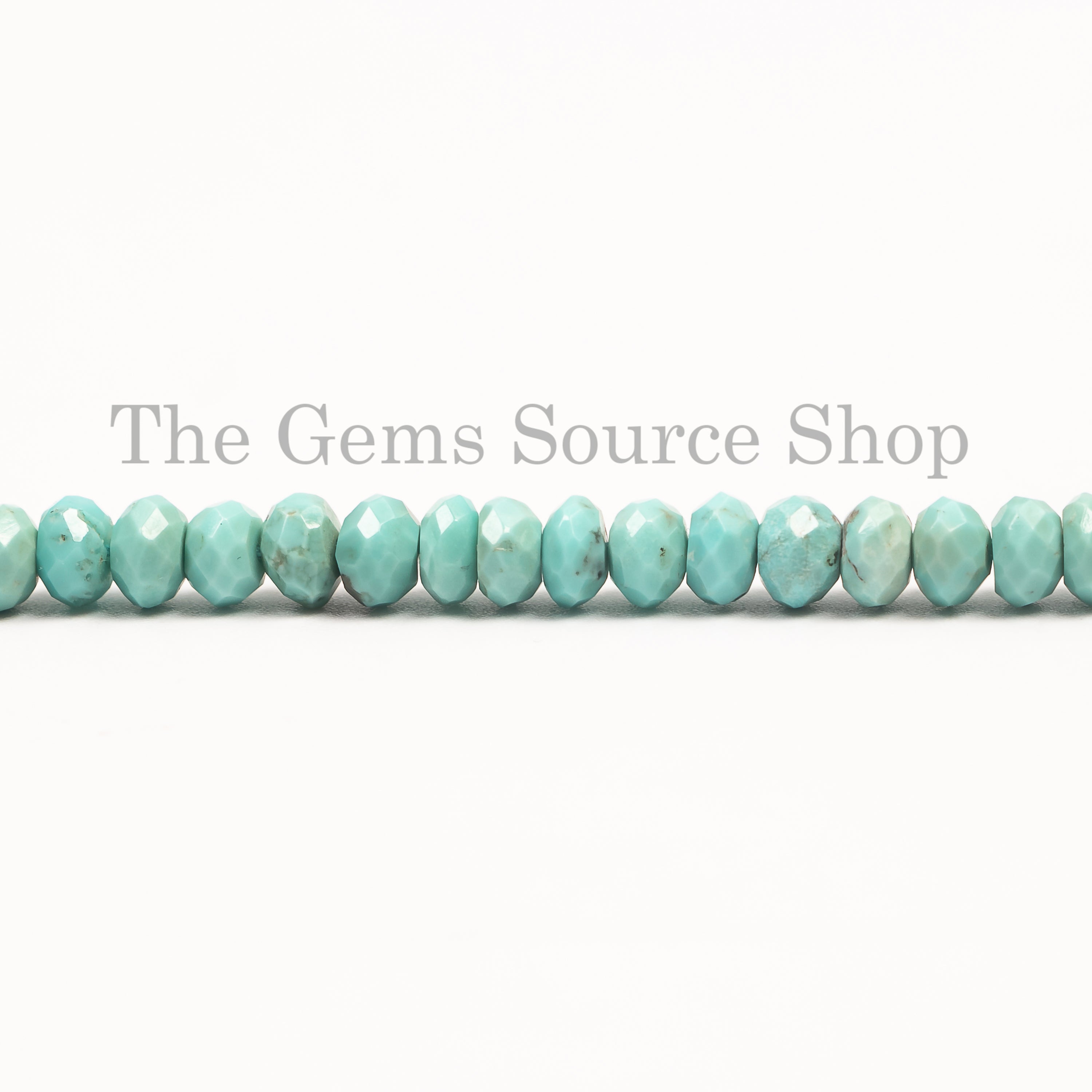 4.5-5 mm Turquoise Faceted Rondelle Gemstone Beads TGS-4529