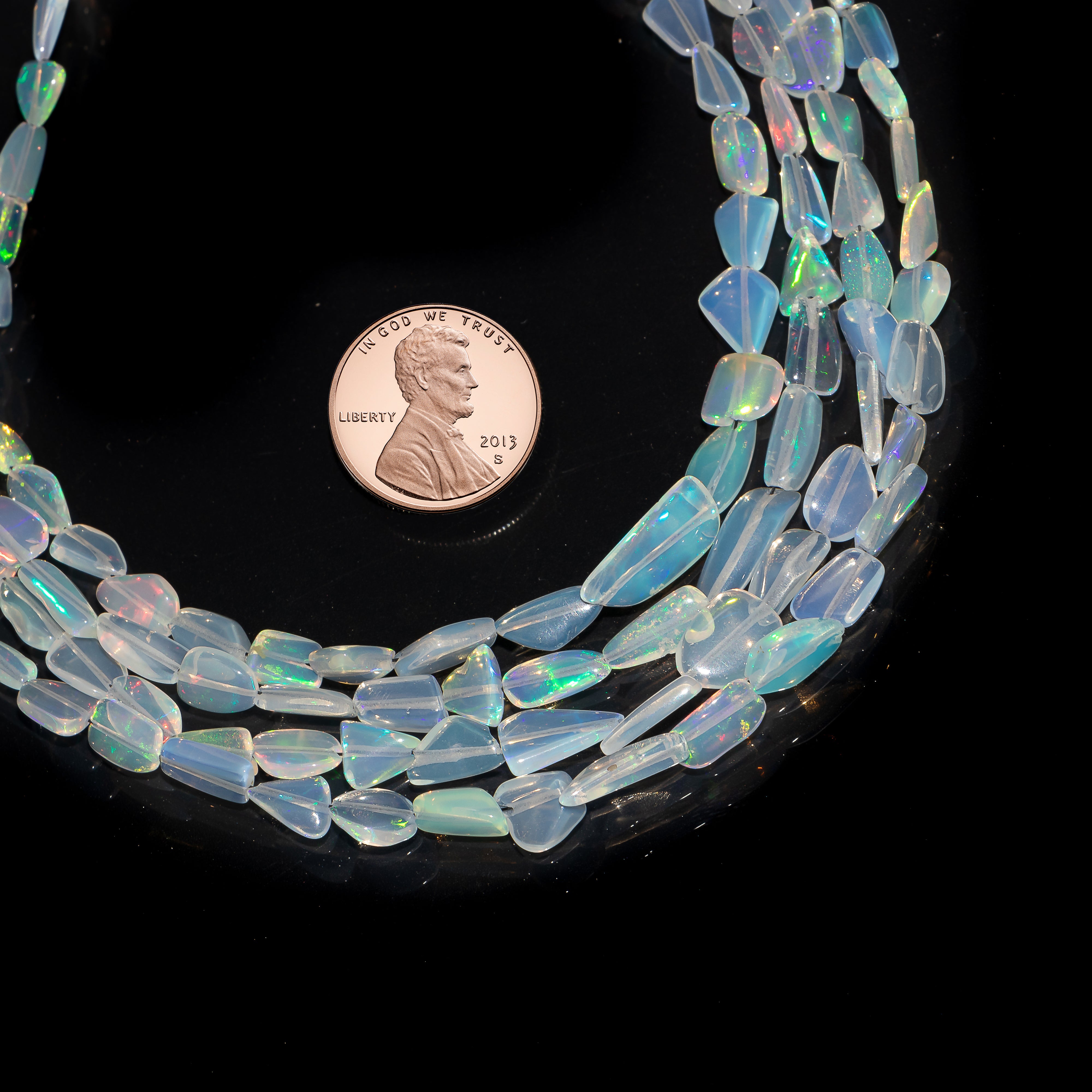 Natural Ethiopian Opal Plain Nuggets Shape Beads TGS-4656