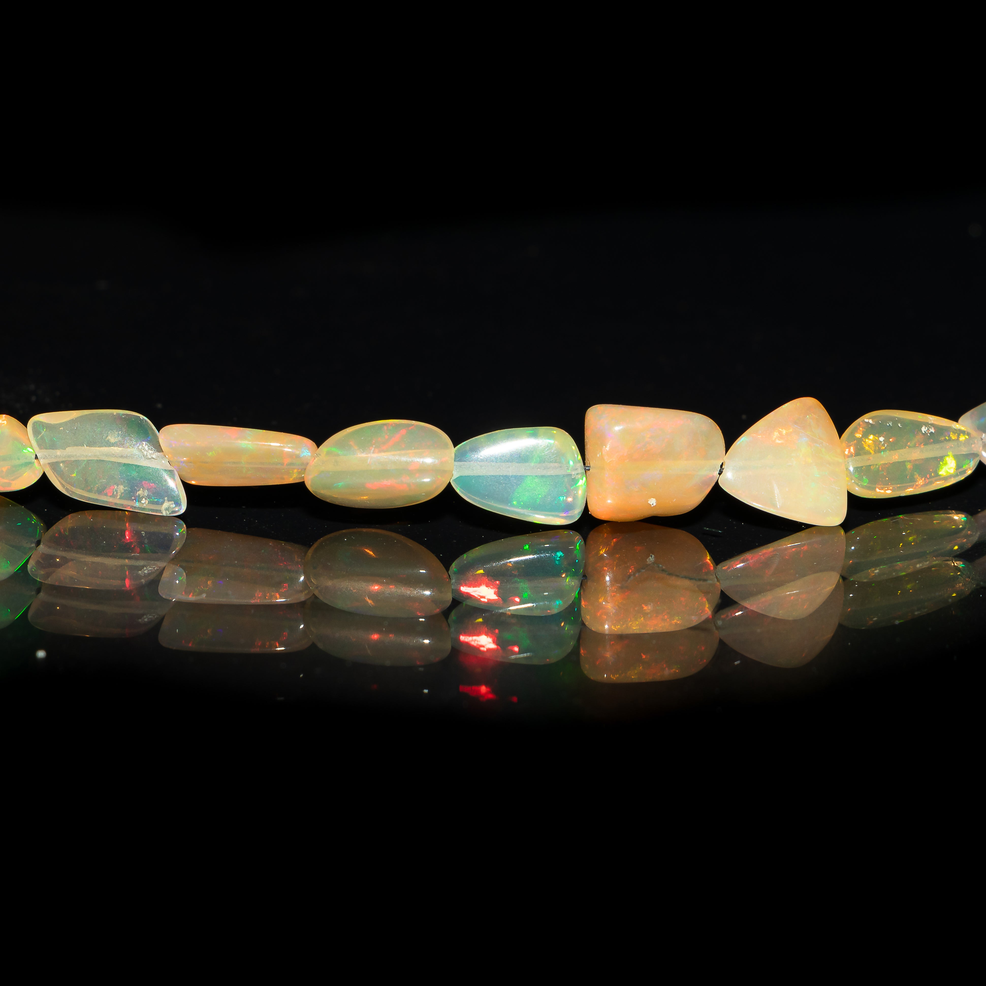 Ethiopian opal smooth nuggets shape beads for jewelry making TGS-4658