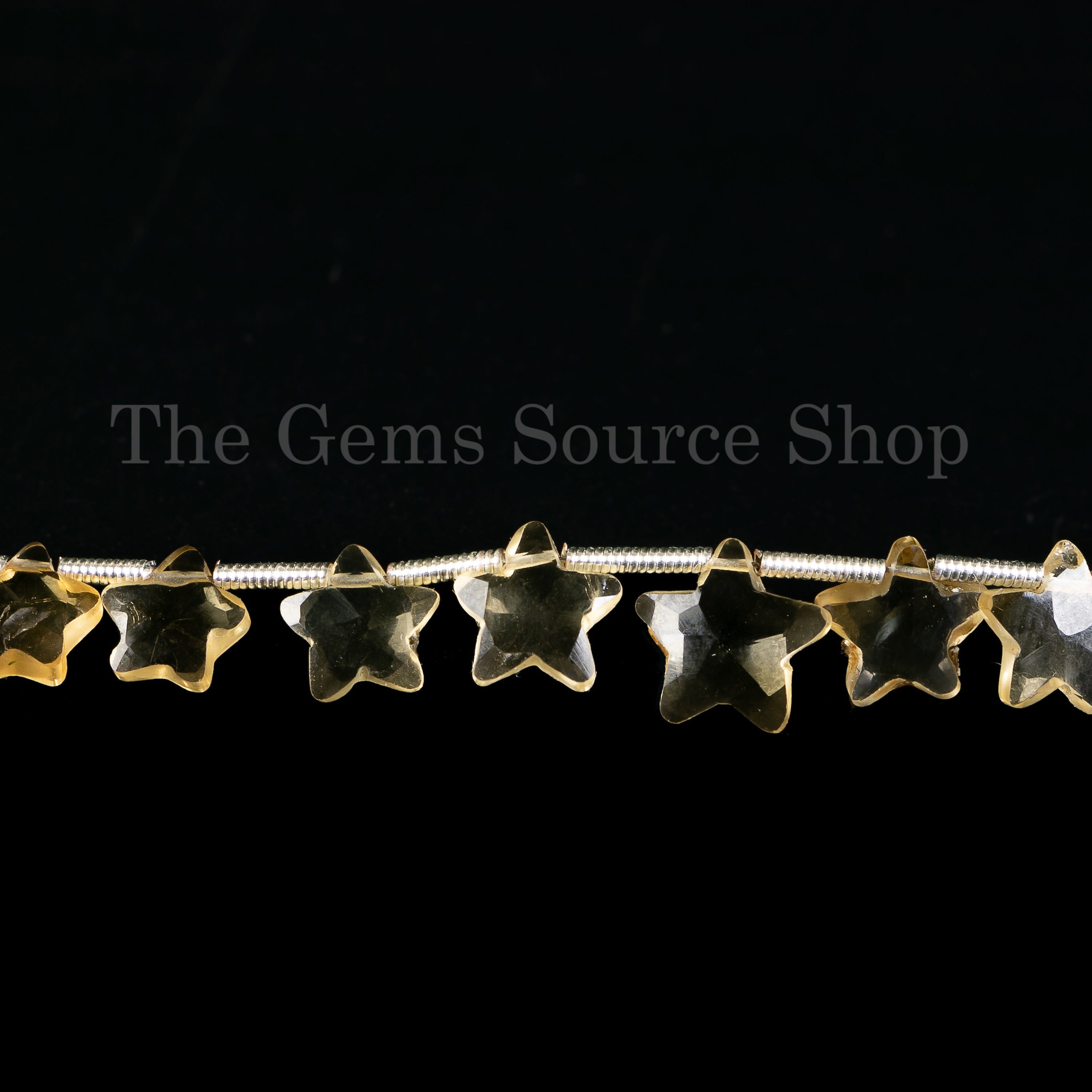 Natural Citrine Faceted Star Shape Gemstone Beads TGS-4868