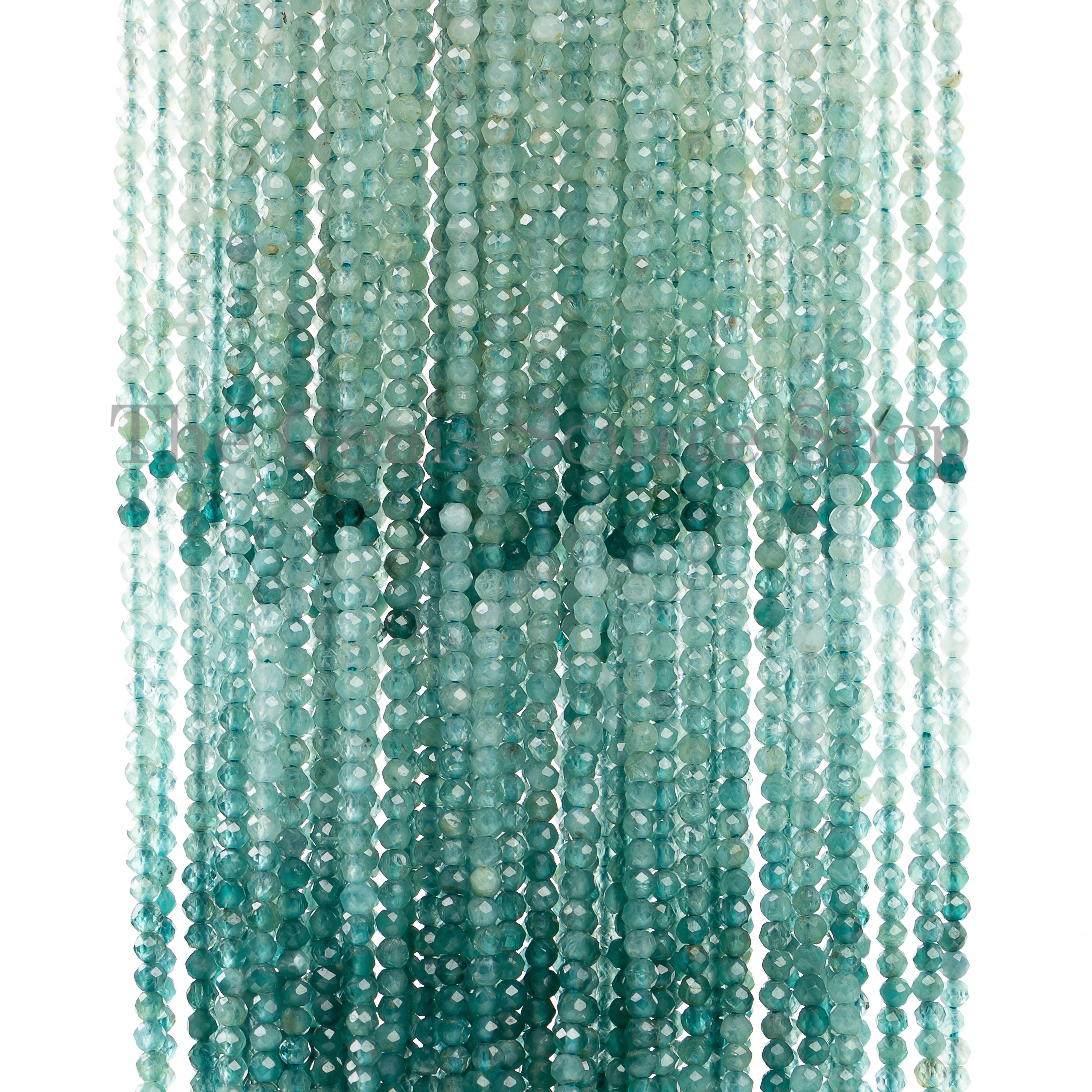2mm Natural Grandidierite Faceted Rondelle Shape Beads TGS-2691