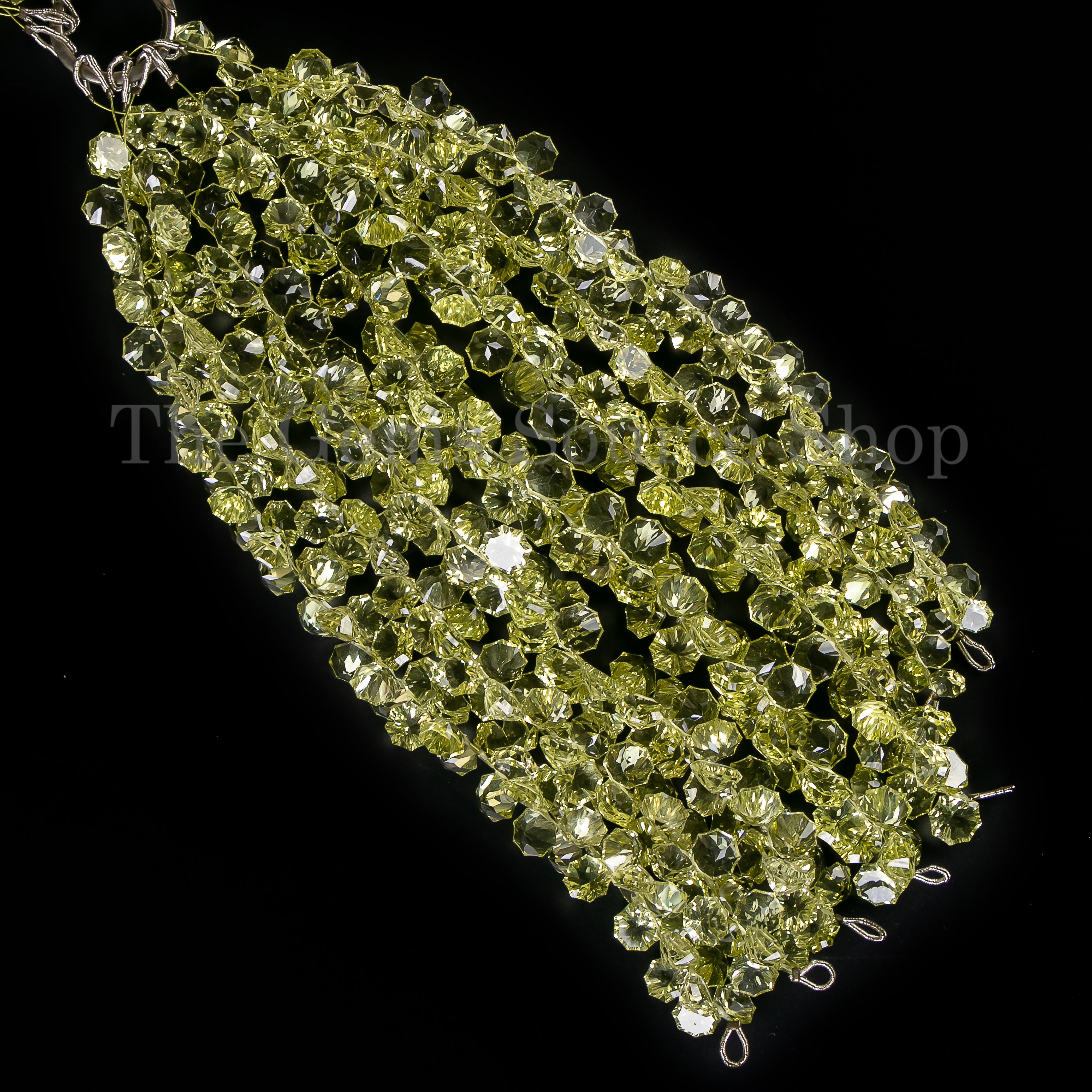 Lemon Quartz Faceted Star Shape Gemstone Beads TGS-4869