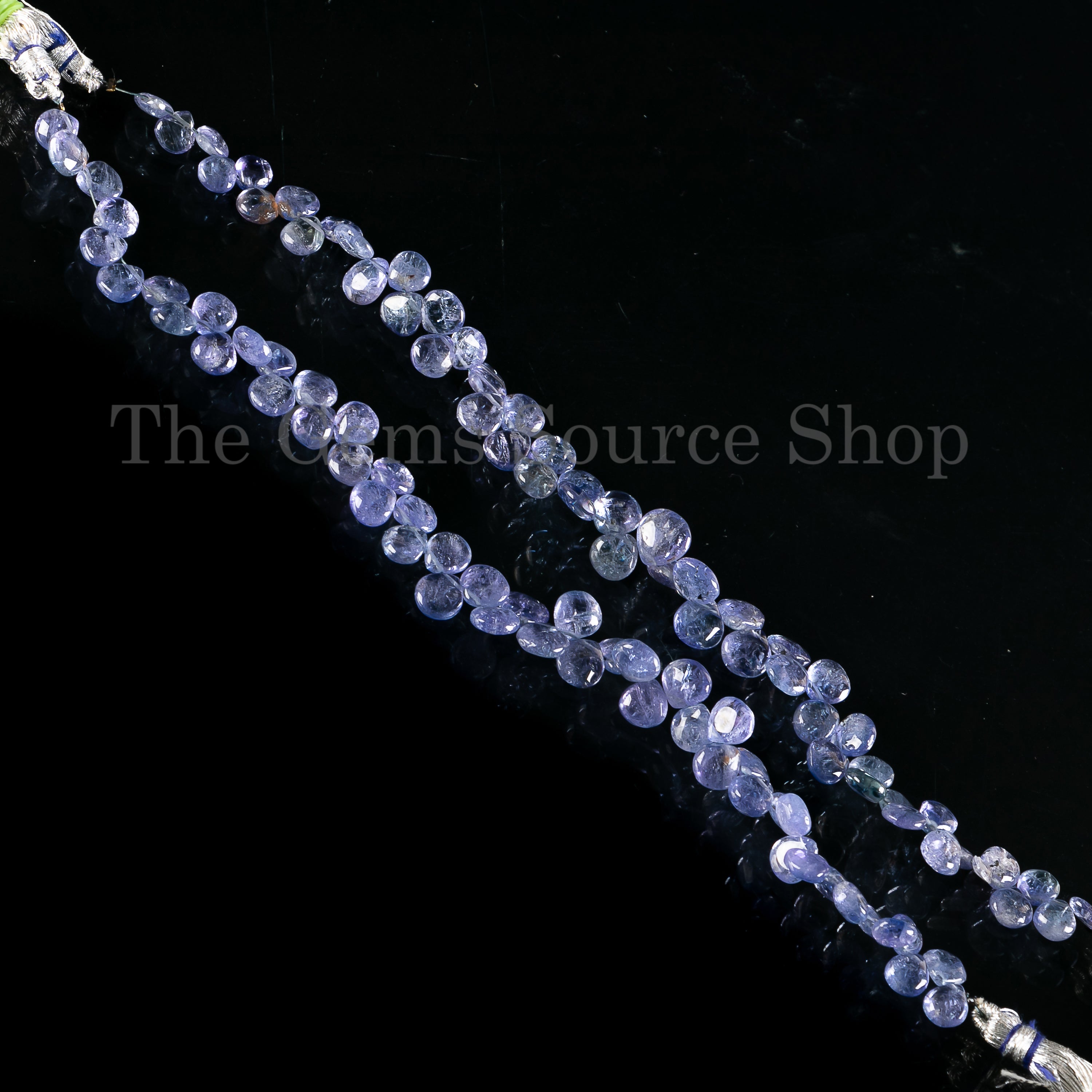 6.5-8.5 mm Genuine tanzanite smooth heart Shape Gemstone Beads TGS-4760