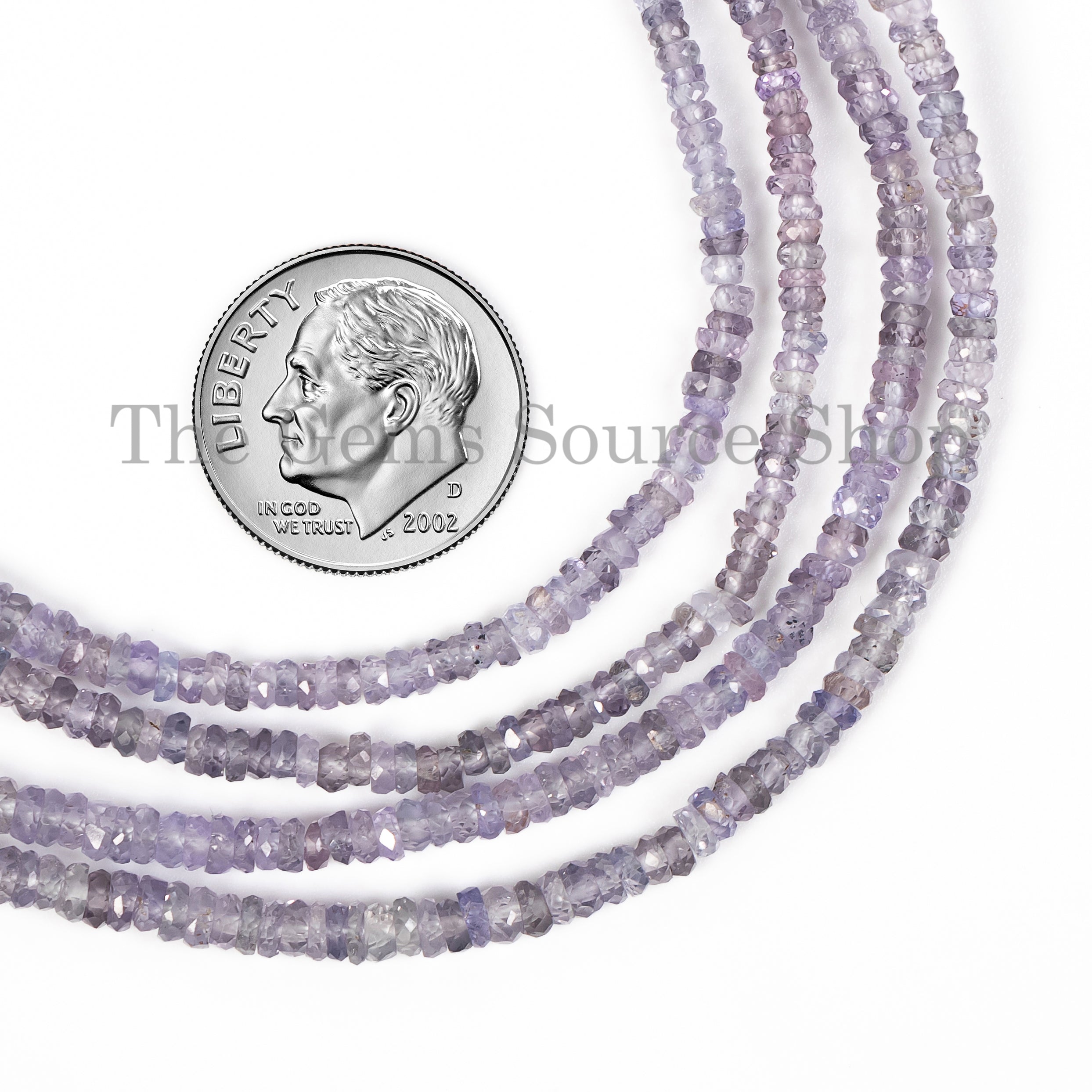 Dark Lavender Sapphire Faceted Rondelle Beads, Natural Precious Gemstone Beads, 2.5-3.80mm Sapphire Beads, TGS-5063