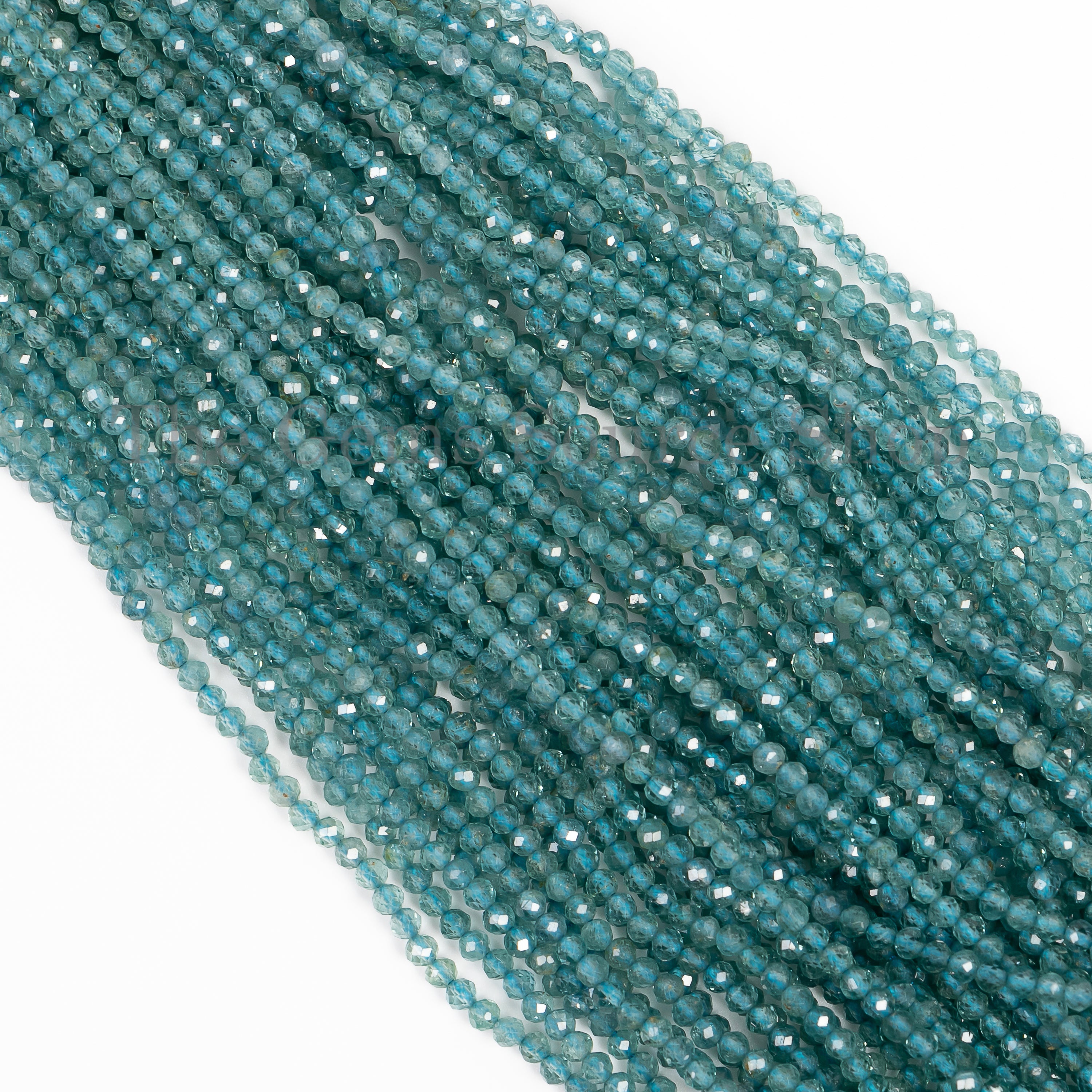 Blue Tourmaline Faceted Rondelle Beads, Natural Gemstone Faceted Beads, TGS-5055